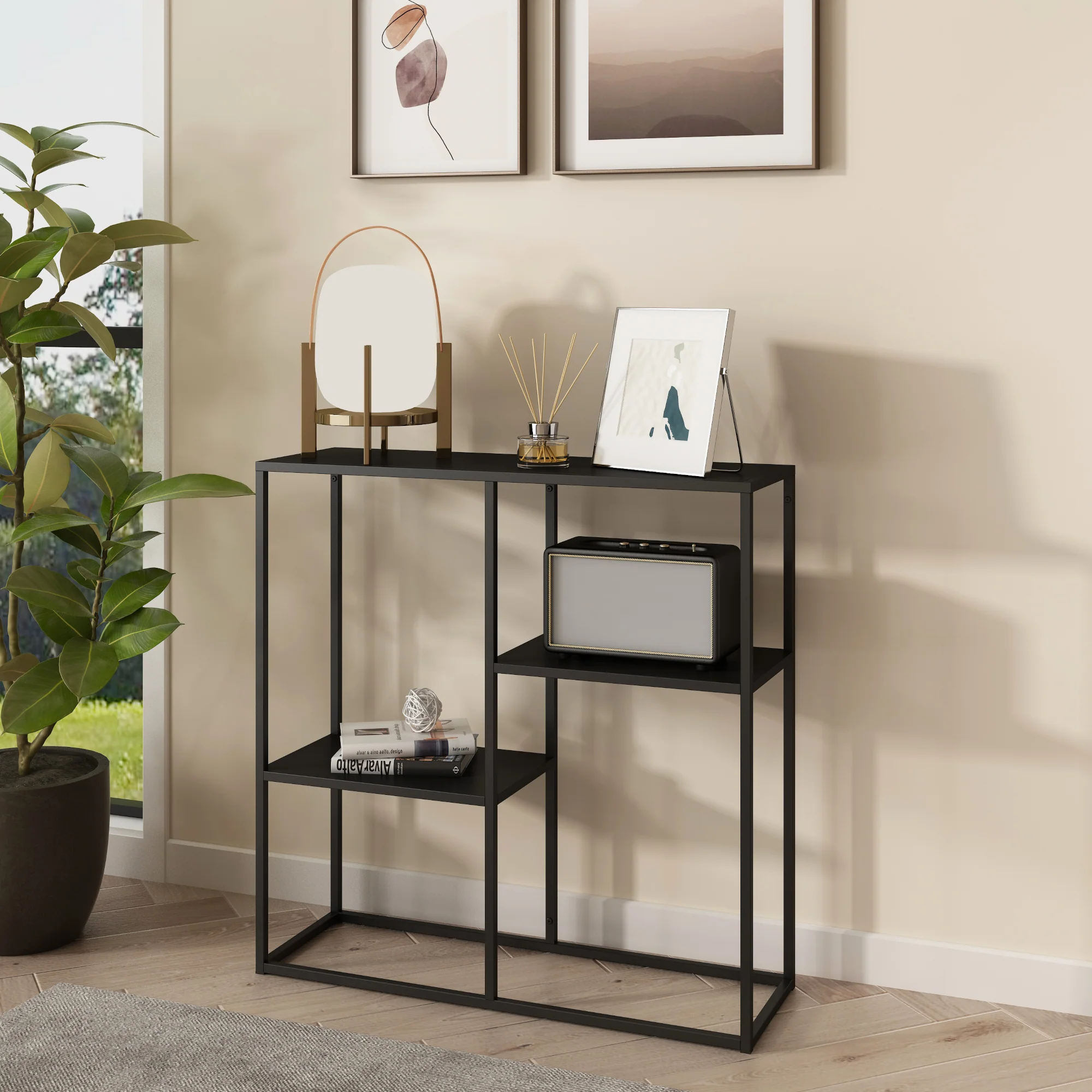 [en.casa] Console tafel Strömstad sidetable 80x80x26 cm - 2 varianten - Image 3