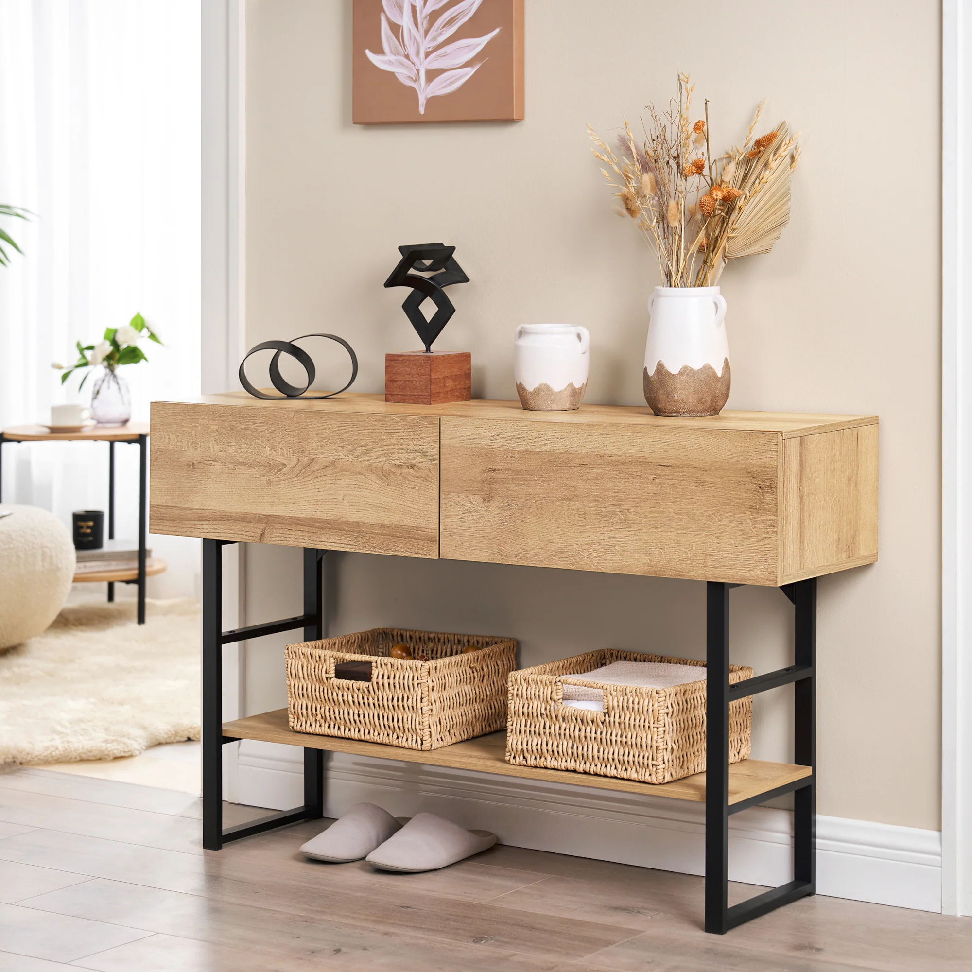 Consoletafel Varberg 120x30x75 cm [en.casa] - Image 2