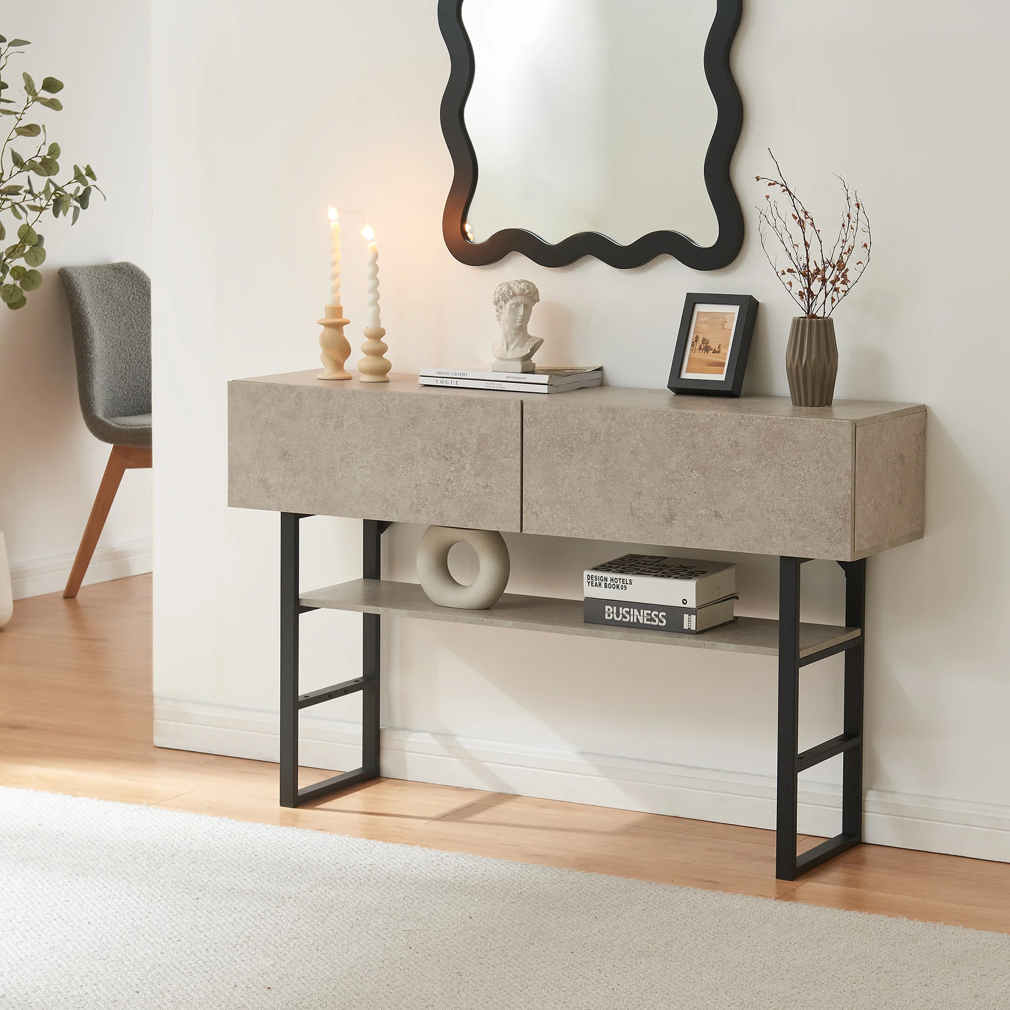 Consoletafel Varberg 120x30x75 cm [en.casa] - Image 3