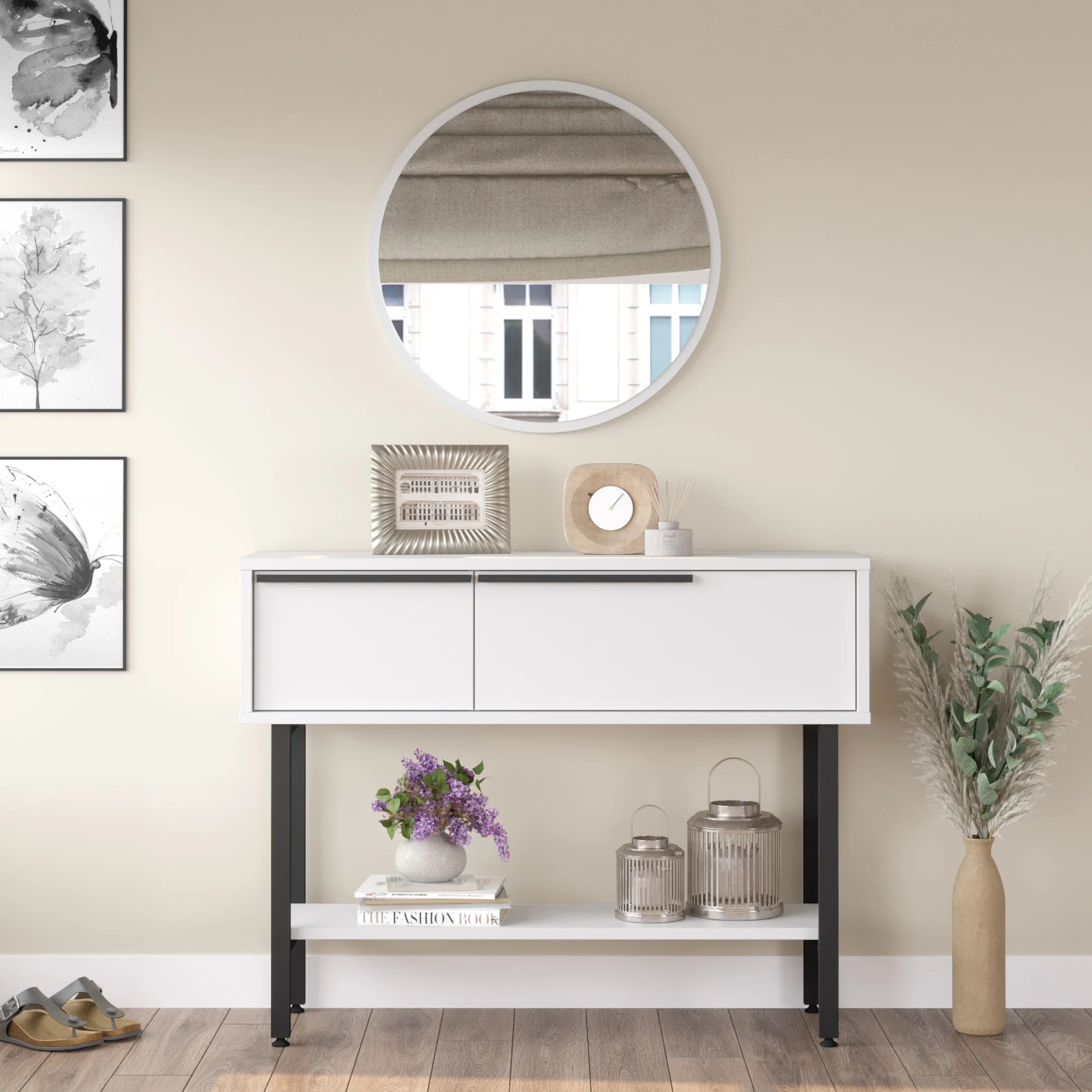 Console tafel Vesanto sidetable 100x29,5x76 cm [en.casa] - Image 2