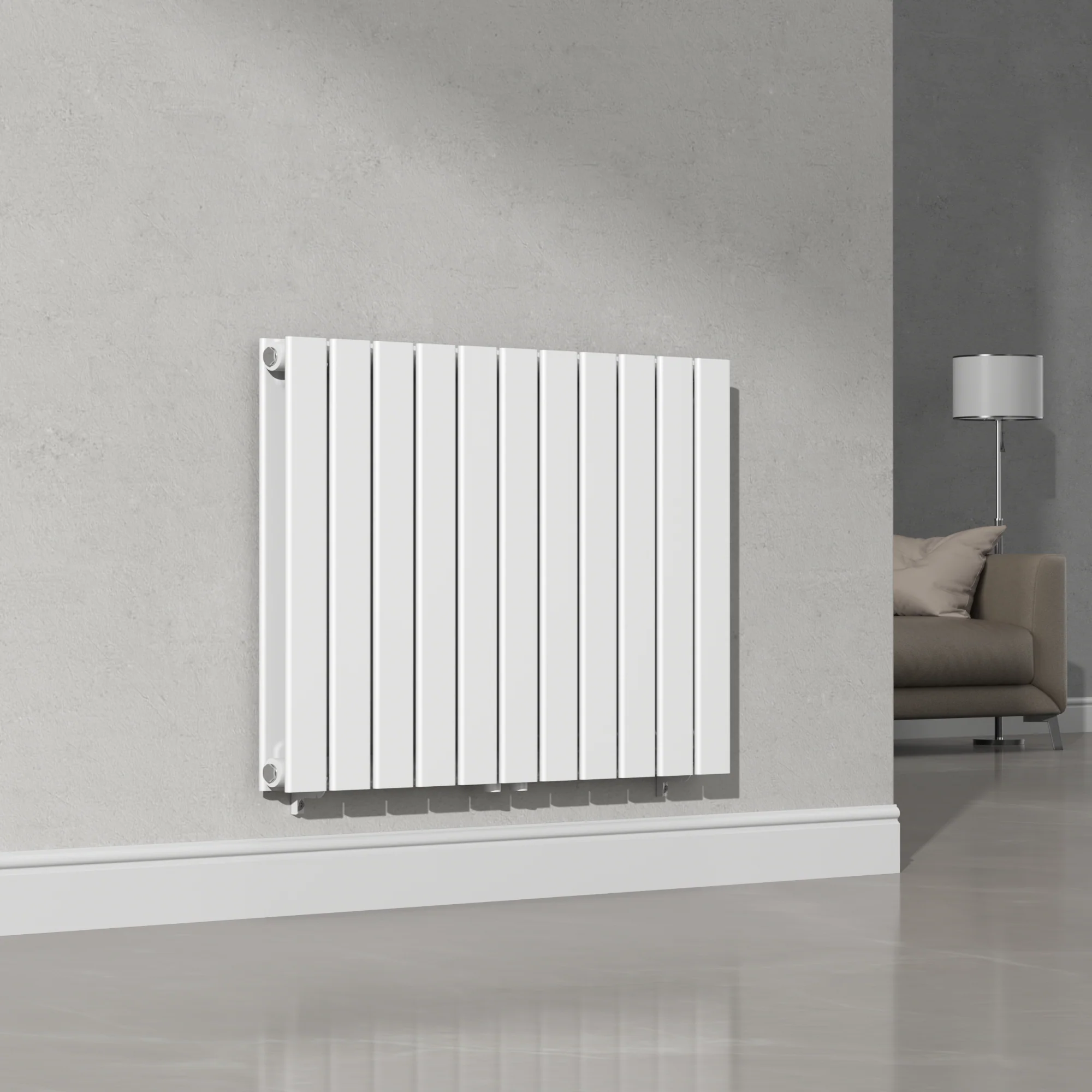 [neu.haus] Designradiator Nore 60x80x6,8 cm wit - Image 2