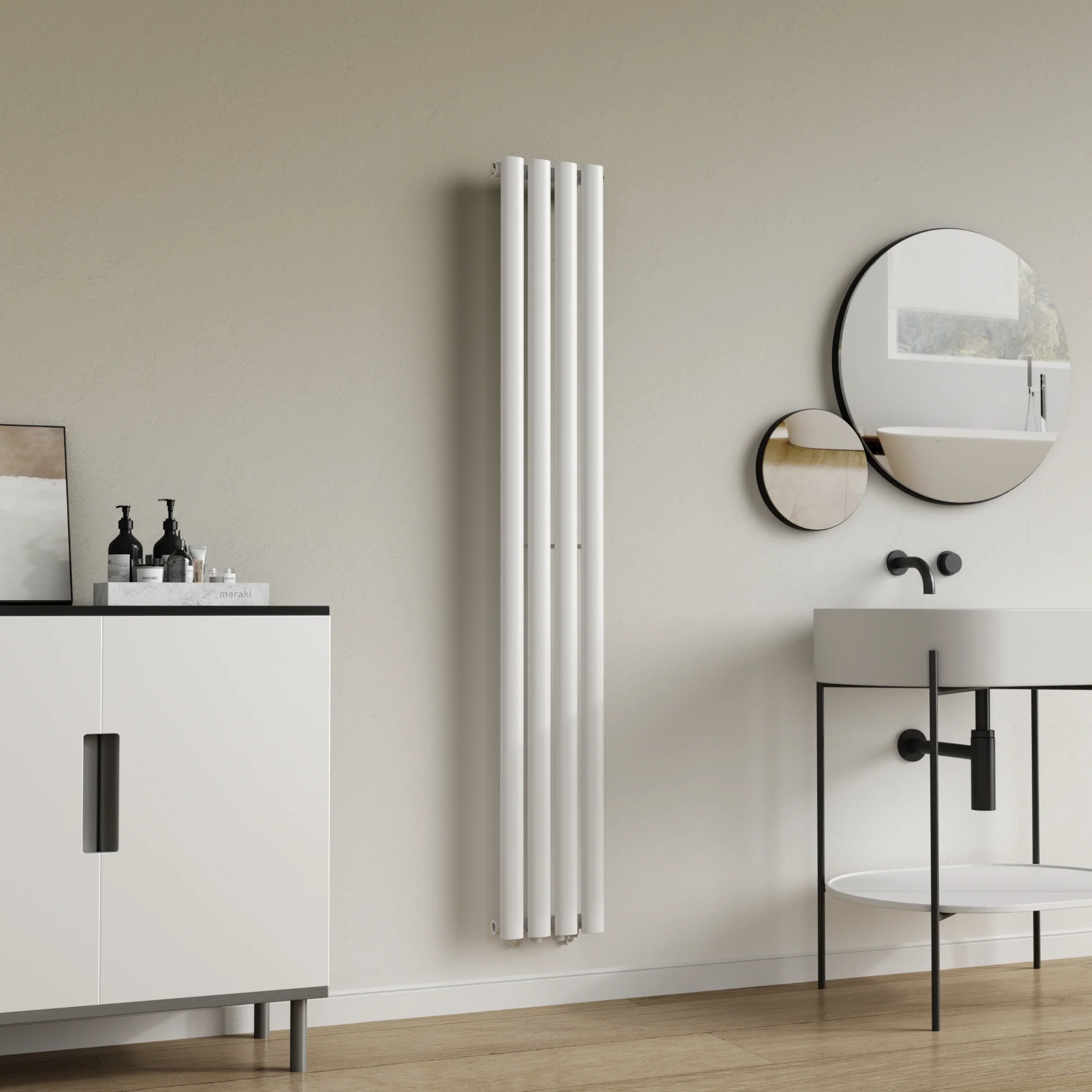 [neu.haus] Designradiator Nore 160x24x5,6 cm wit - Image 2