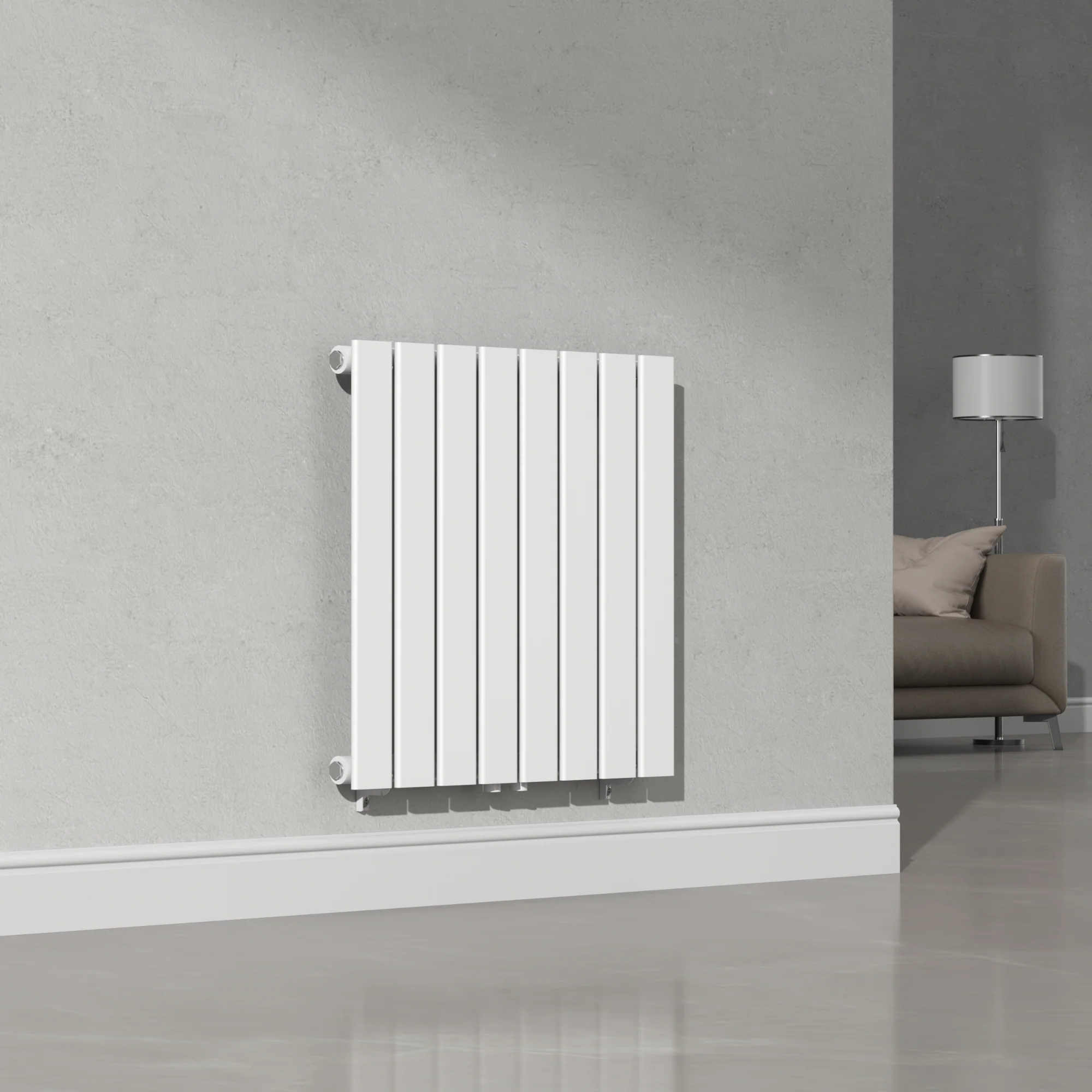 [neu.haus] Designradiator Nore 60x60x5,2 cm wit - Image 2