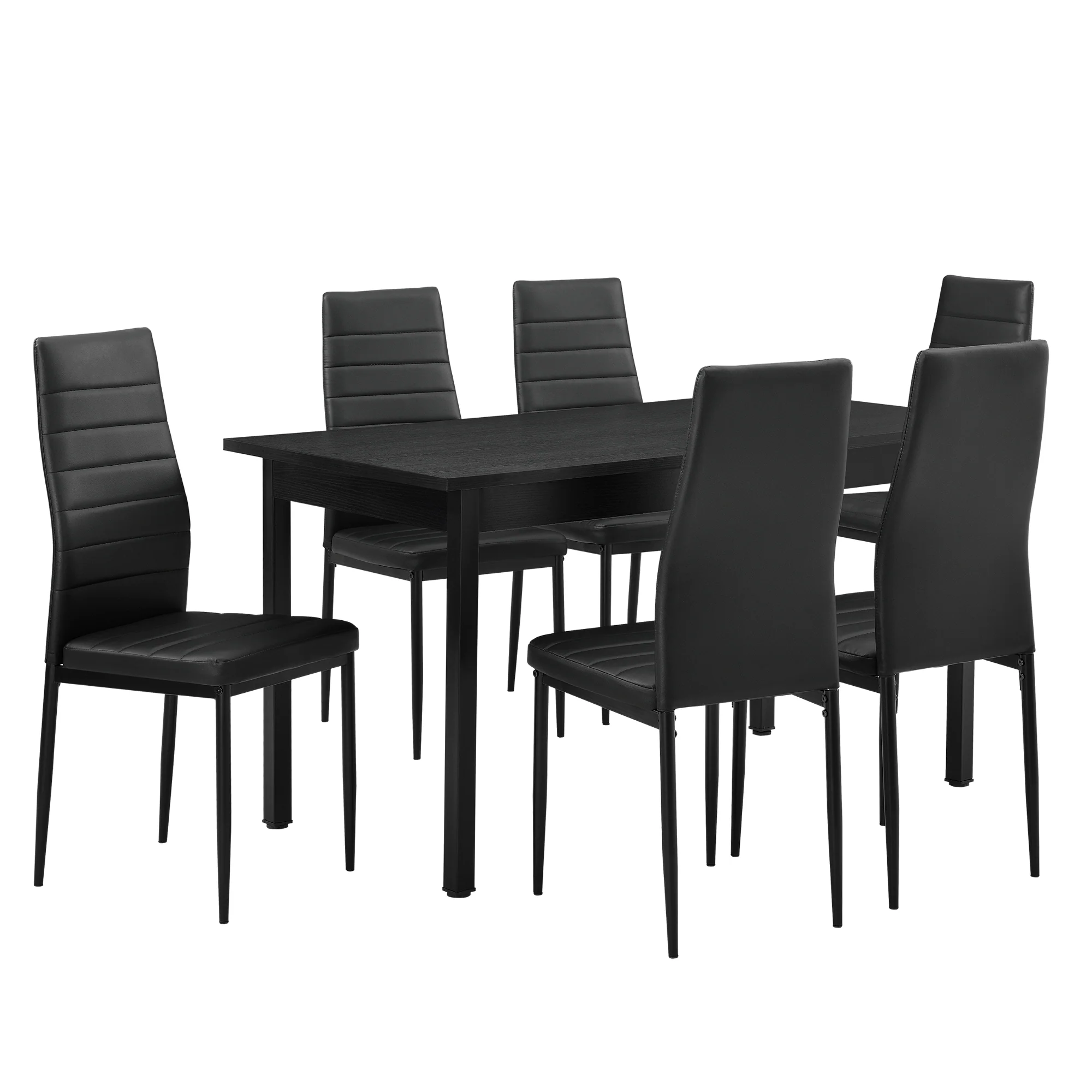 [en.casa]® Eetkamerset Turku - 7-delig - verschillende kleuren - Image 3