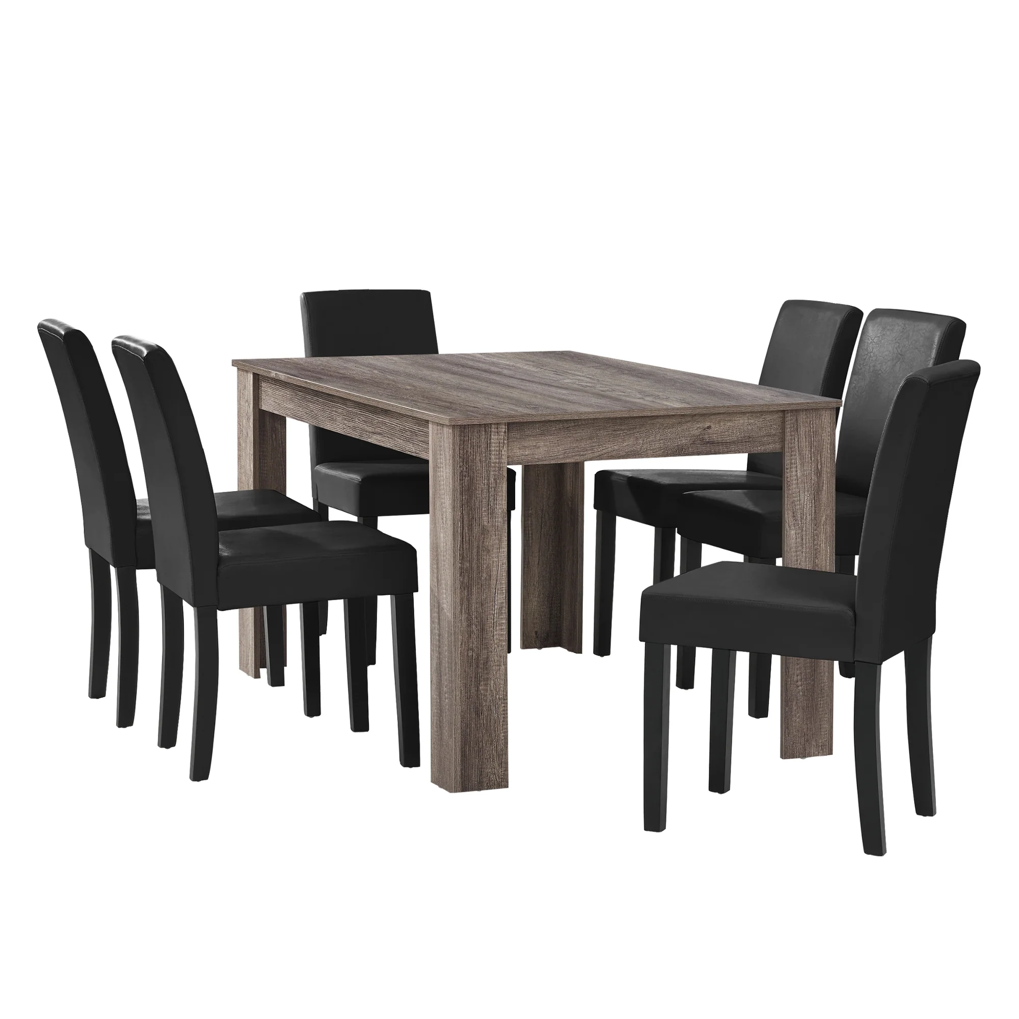 Eetkamerset eethoek 7-delig set tafel en stoelen - 24 varianten