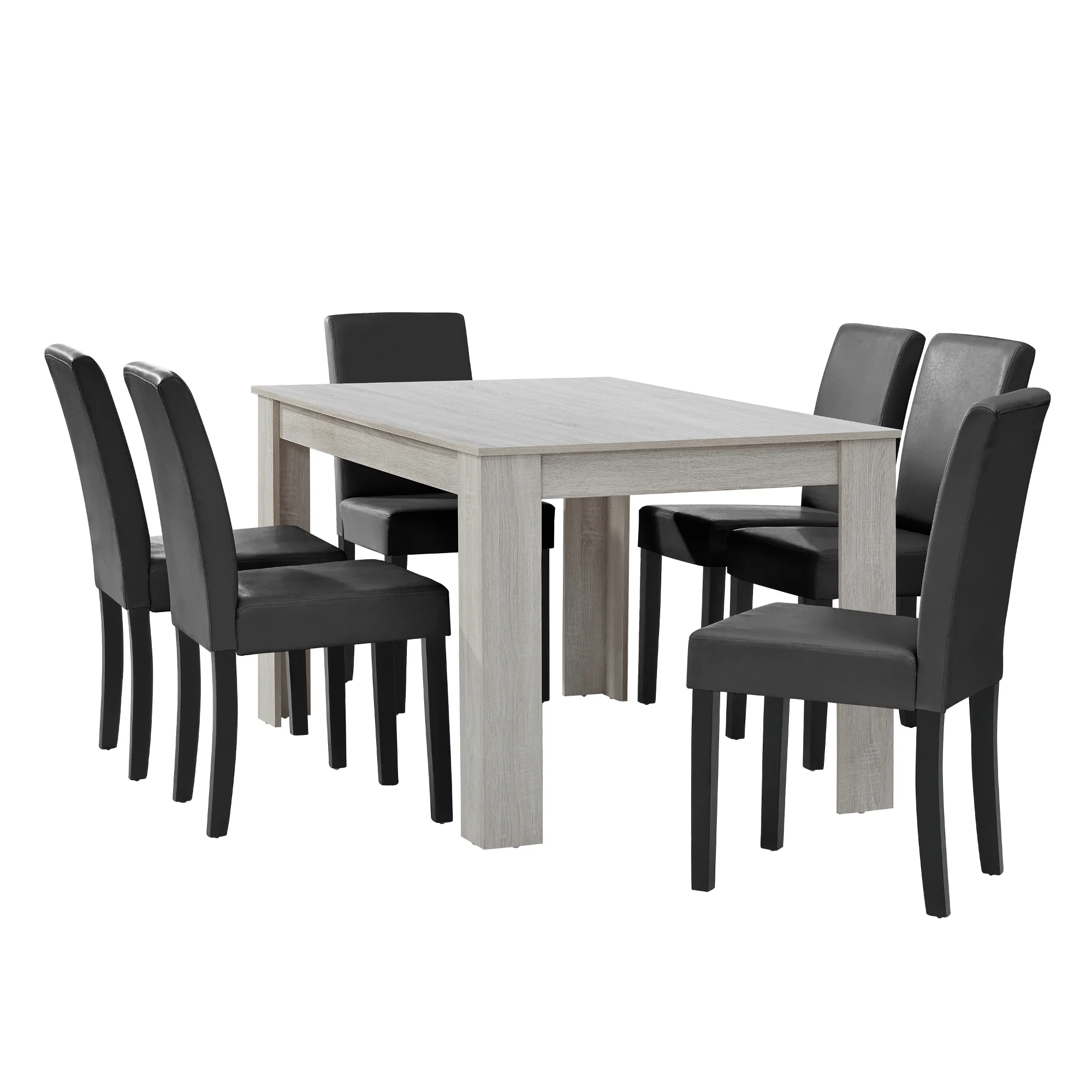 Eetkamerset eethoek 7-delig set tafel en stoelen - 24 varianten - Image 10