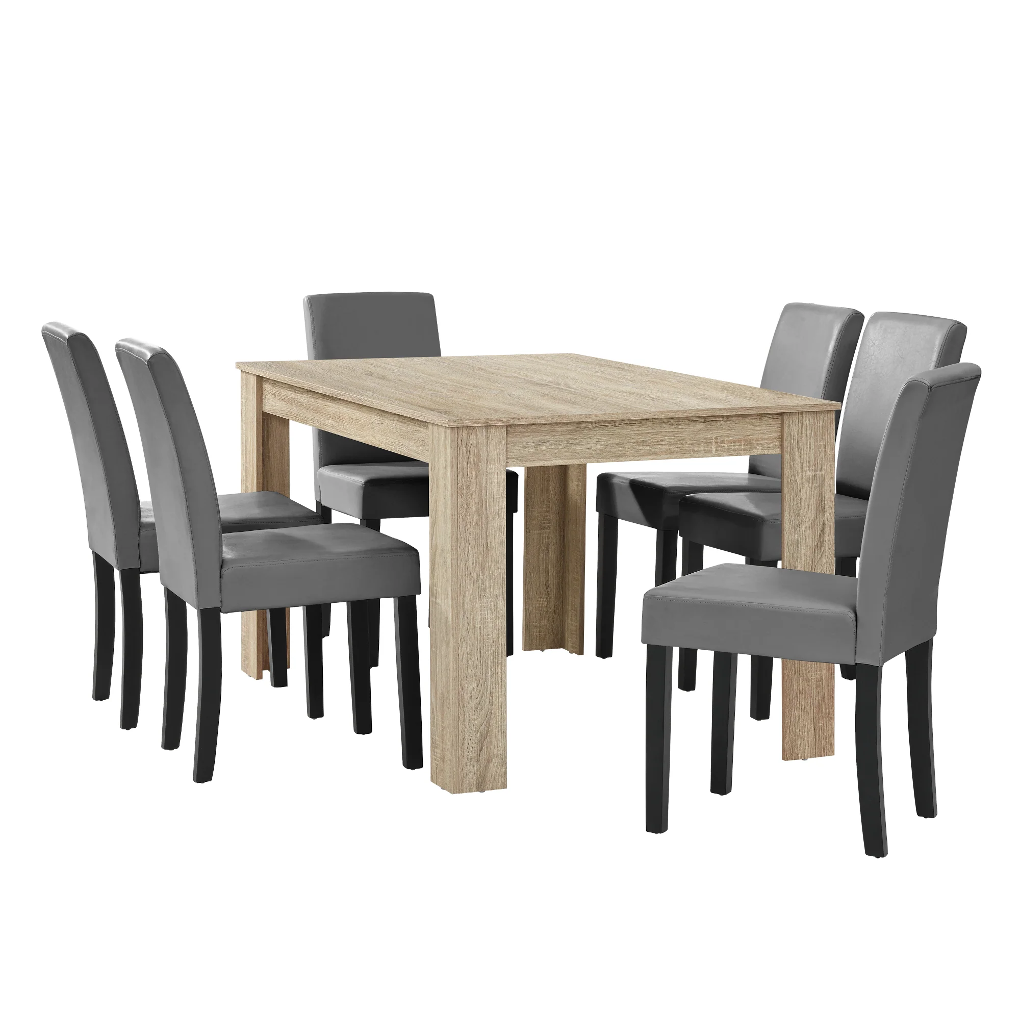 Eetkamerset eethoek 7-delig set tafel en stoelen - 24 varianten - Image 14