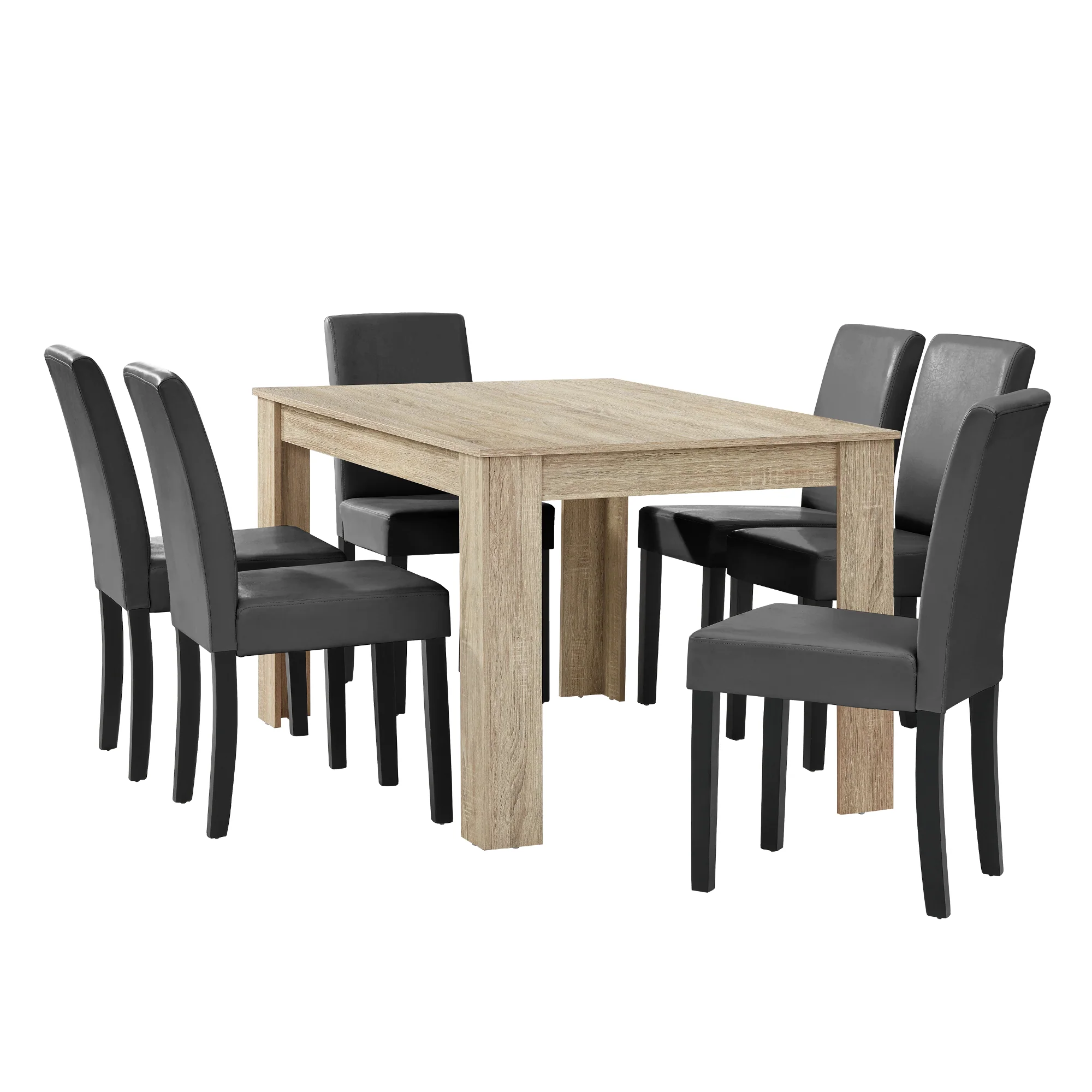 Eetkamerset eethoek 7-delig set tafel en stoelen - 24 varianten - Image 16