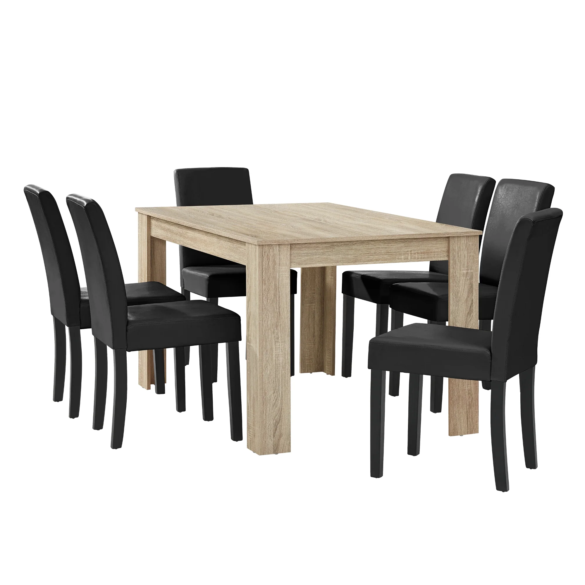 Eetkamerset eethoek 7-delig set tafel en stoelen - 24 varianten - Image 19