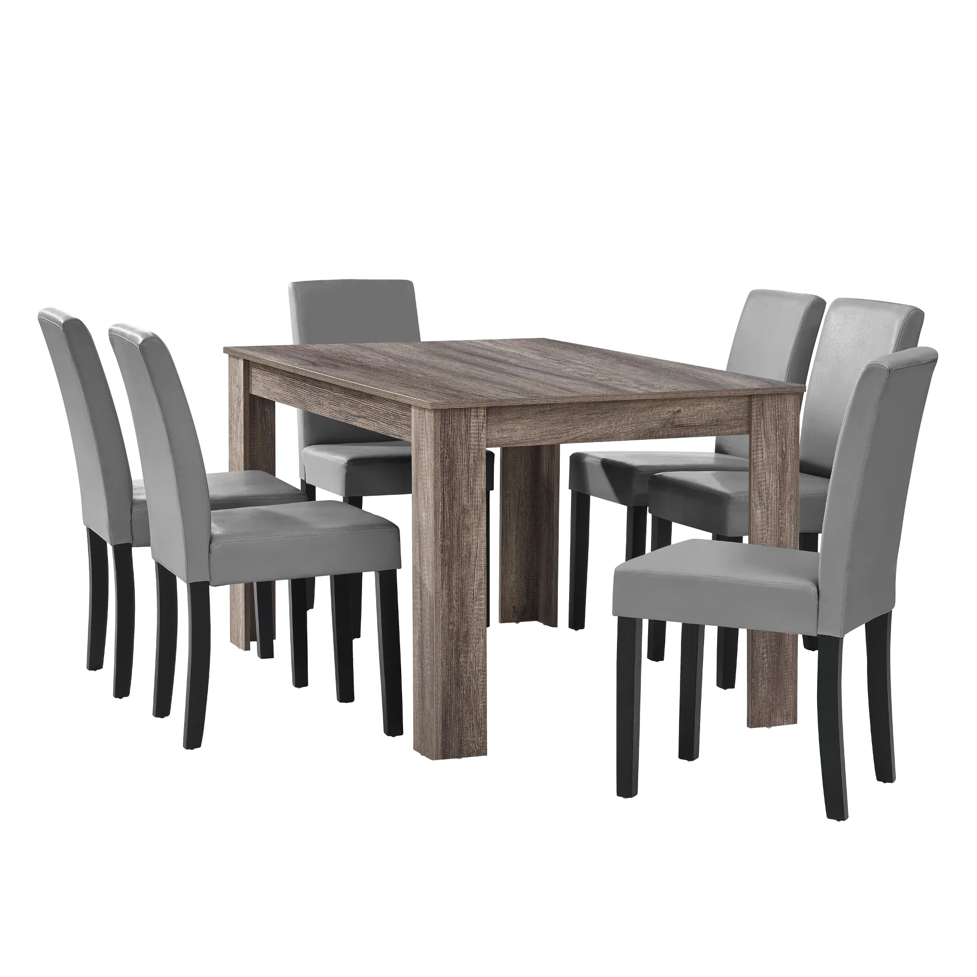 Eetkamerset eethoek 7-delig set tafel en stoelen - 24 varianten - Image 20