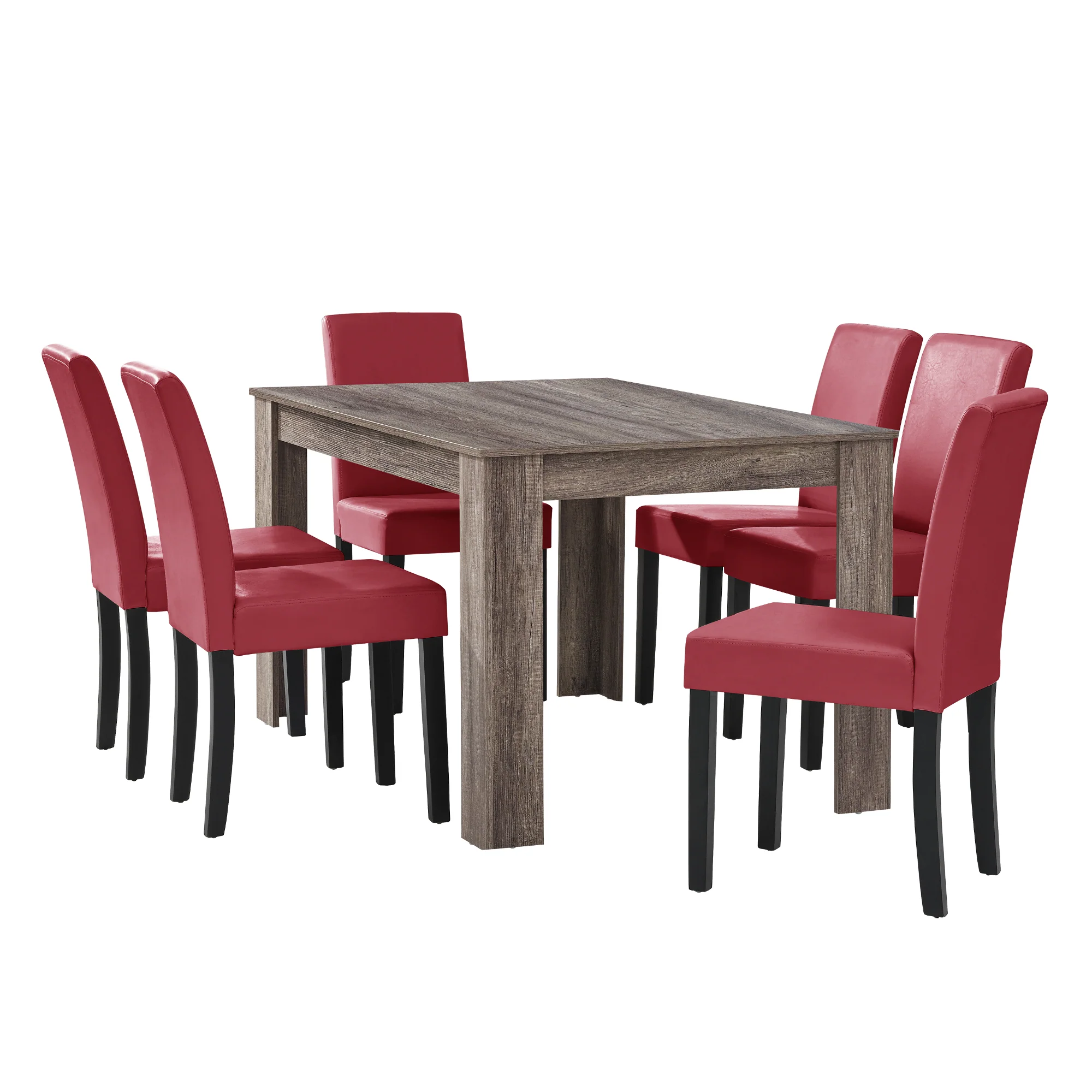 Eetkamerset eethoek 7-delig set tafel en stoelen - 24 varianten - Image 21