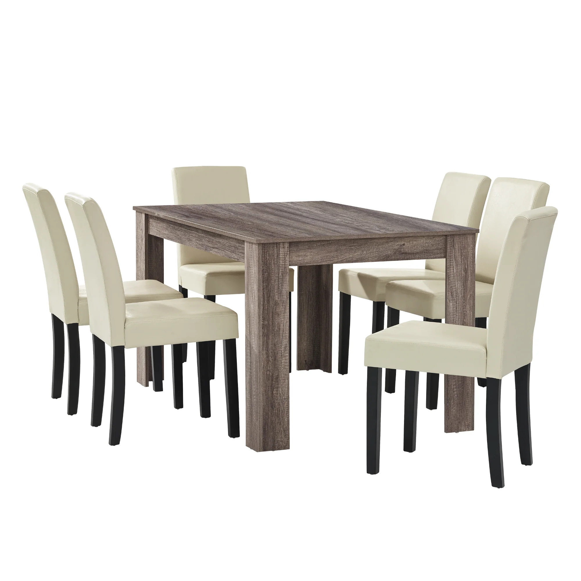 Eetkamerset eethoek 7-delig set tafel en stoelen - 24 varianten - Image 23
