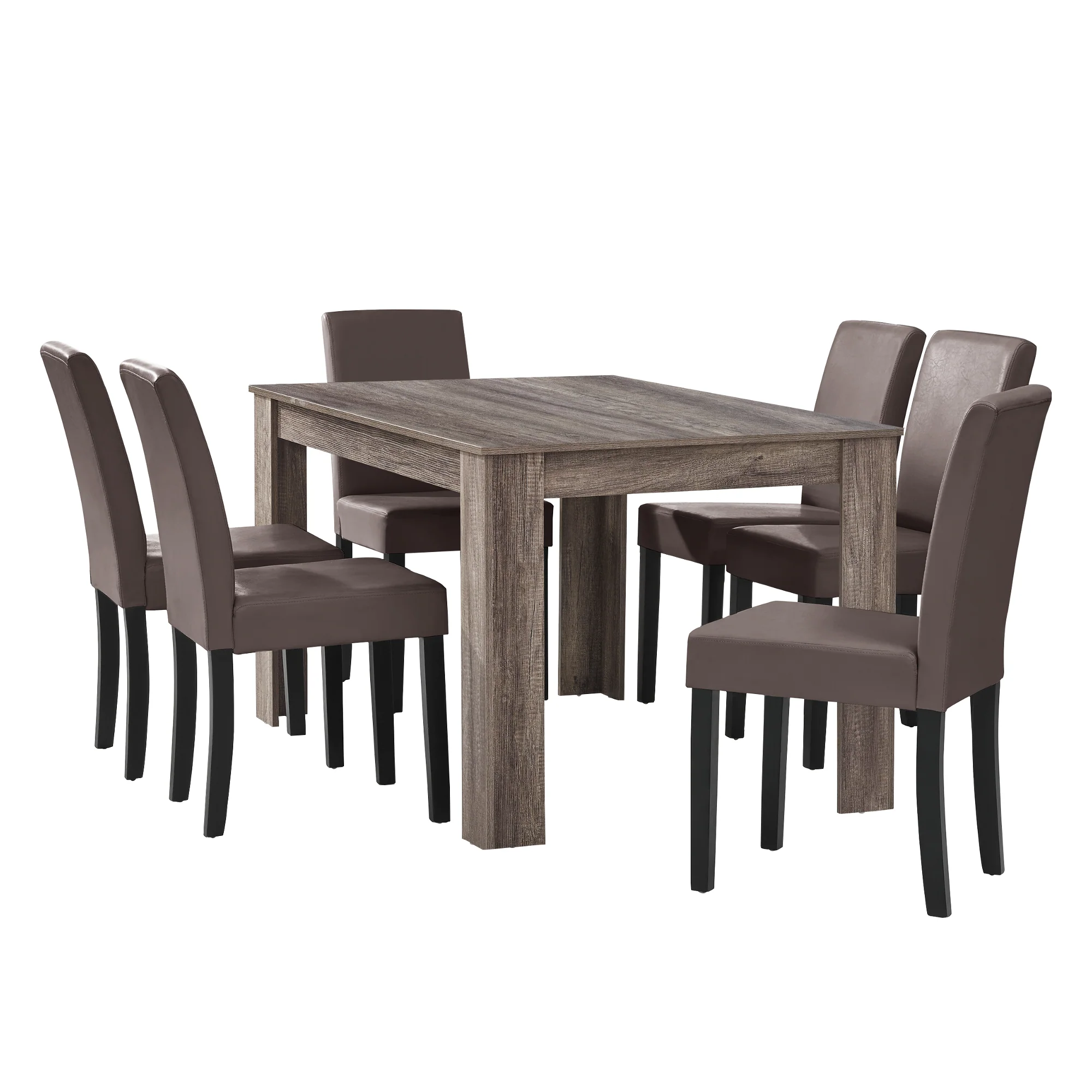 Eetkamerset eethoek 7-delig set tafel en stoelen - 24 varianten - Image 24