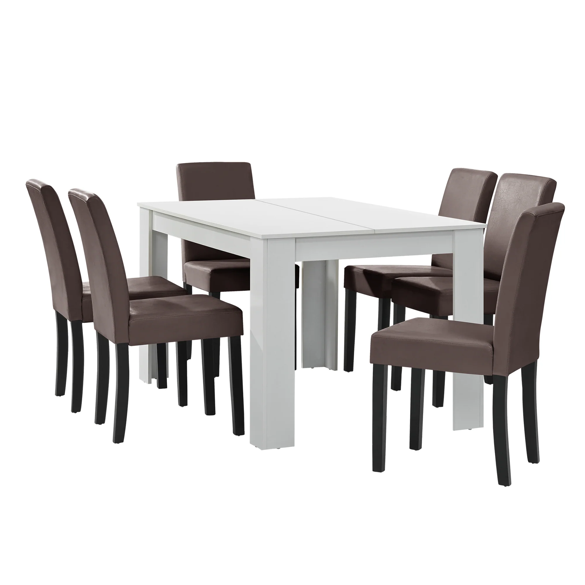 Eetkamerset eethoek 7-delig set tafel en stoelen - 24 varianten - Image 6