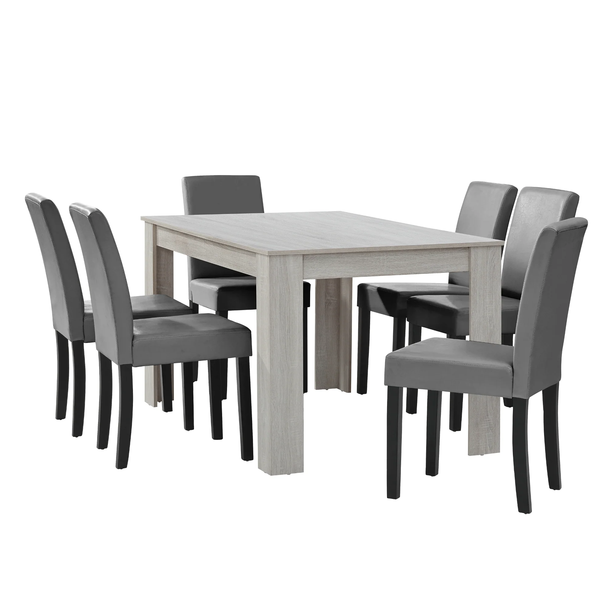 Eetkamerset eethoek 7-delig set tafel en stoelen - 24 varianten - Image 8