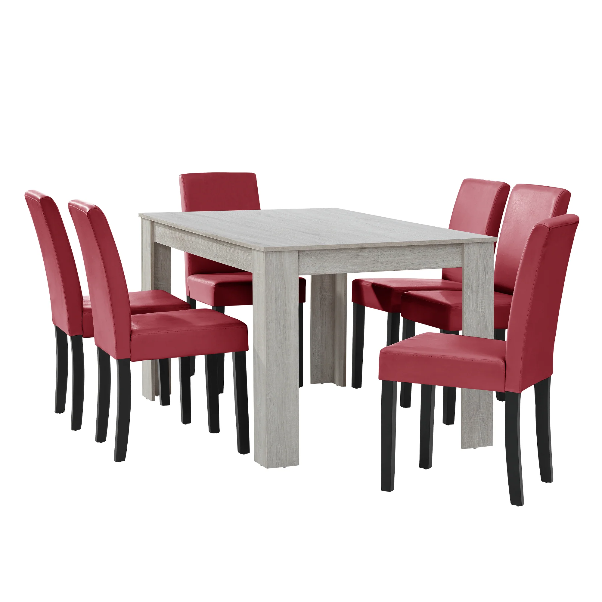 Eetkamerset eethoek 7-delig set tafel en stoelen - 24 varianten - Image 9
