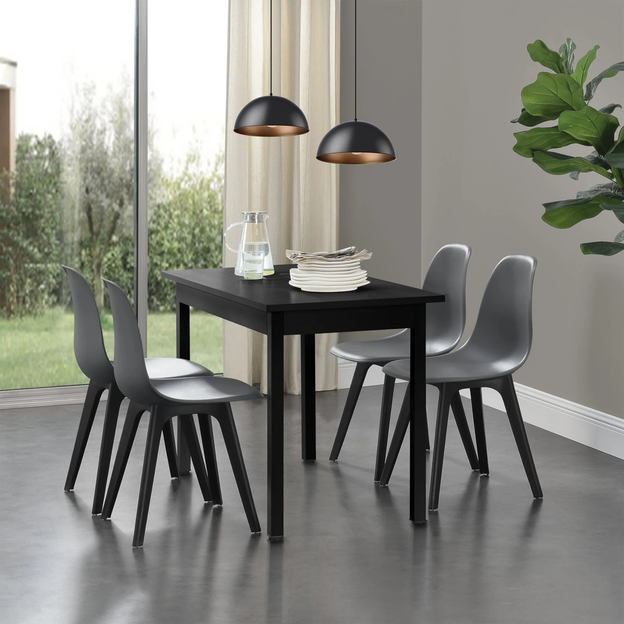 Eetkamerset eethoek Lendava 5-delig tafel met 4 stoelen - 4 varianten - Image 6