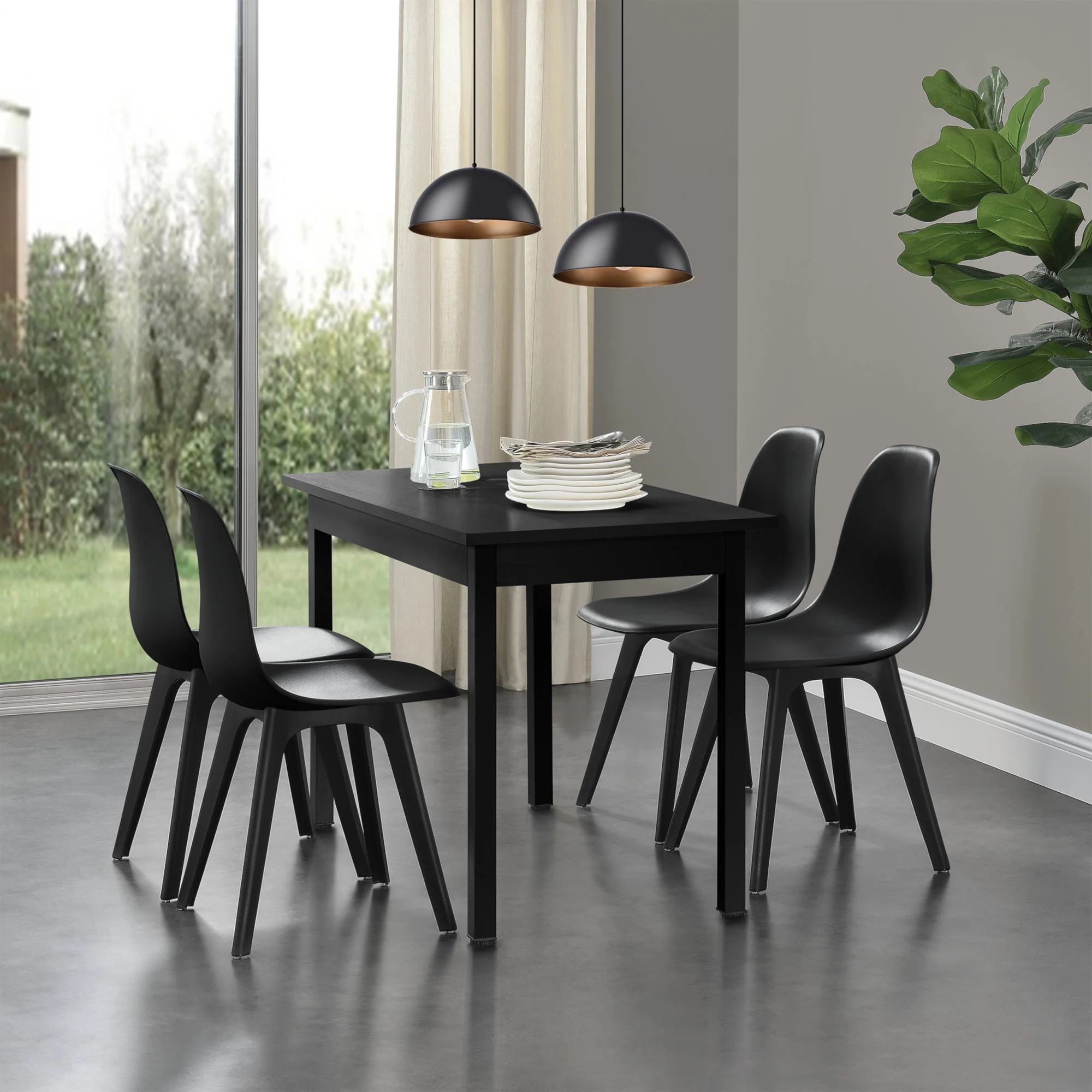 Eetkamerset eethoek Lendava 5-delig tafel met 4 stoelen - 4 varianten - Image 7
