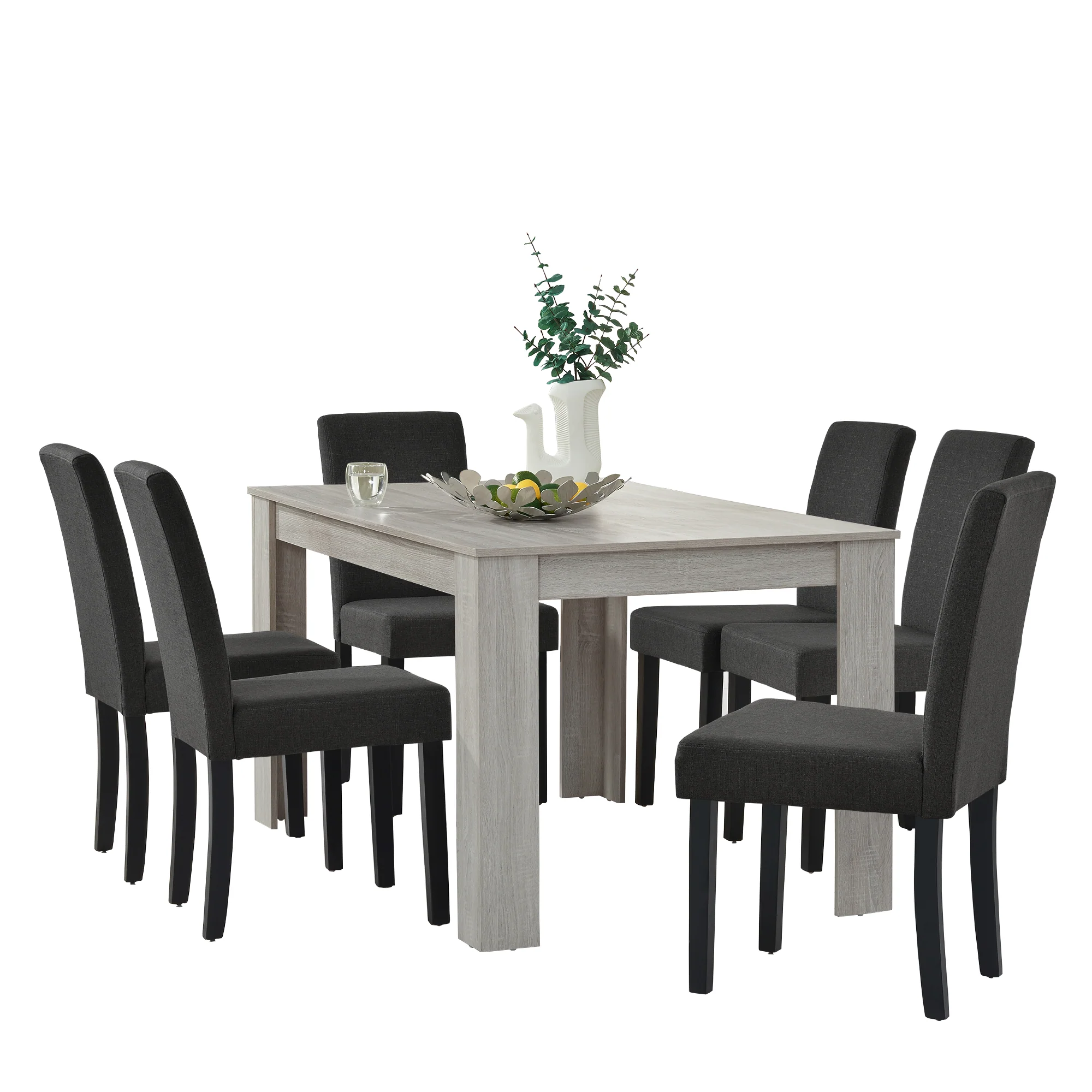 Eetkamerset eethoek Nora 7-delig tafel met 6 stoelen - 4 varianten - Image 3