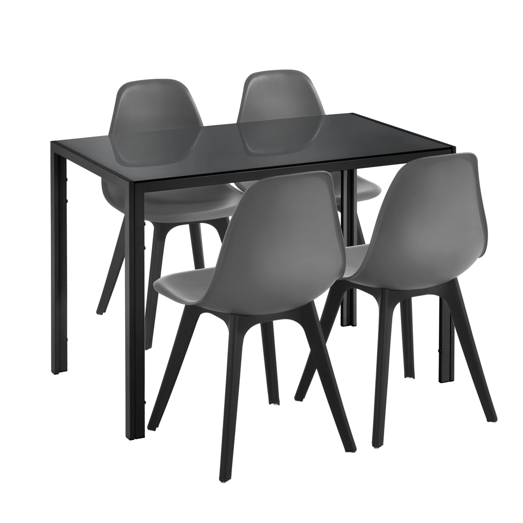 Eethoek Delft glazen eettafel met 4 stoelen - 4 varianten - Image 2