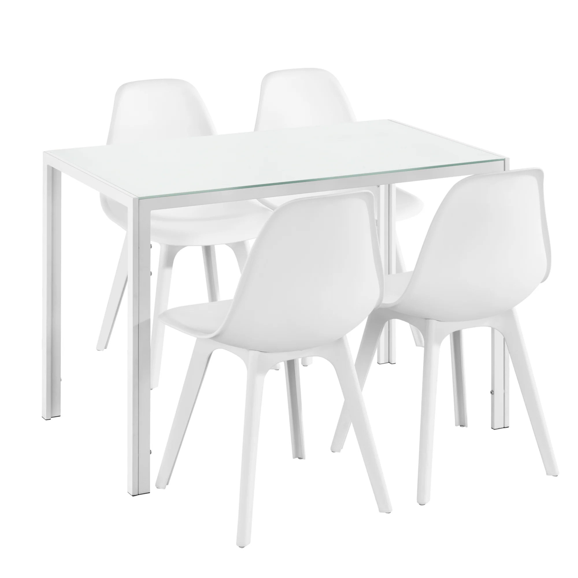 Eethoek Delft glazen eettafel met 4 stoelen - 4 varianten - Image 5