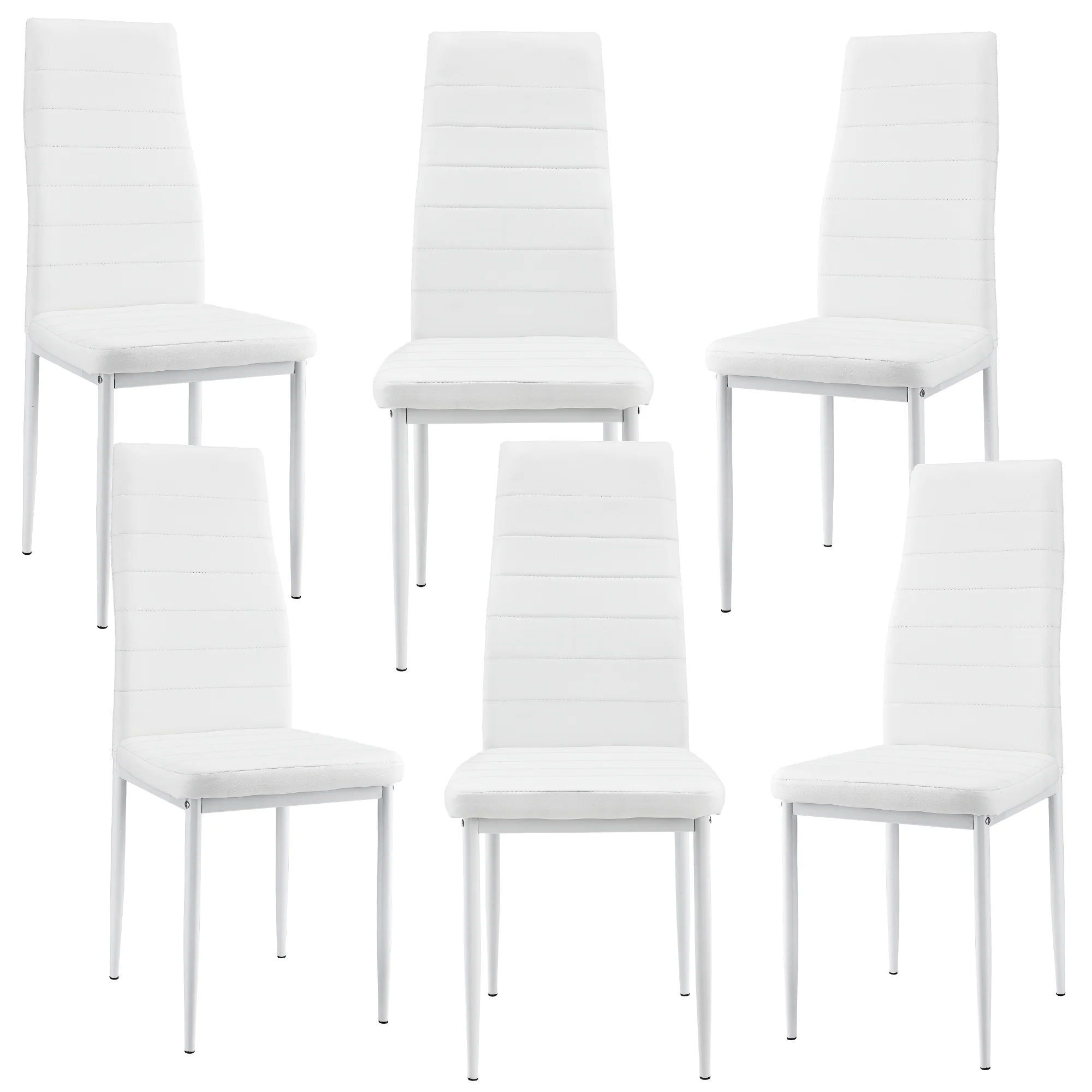 Eetkamerstoel Graz 96x43x52 cm set van 6 kunstleer - 3 varianten