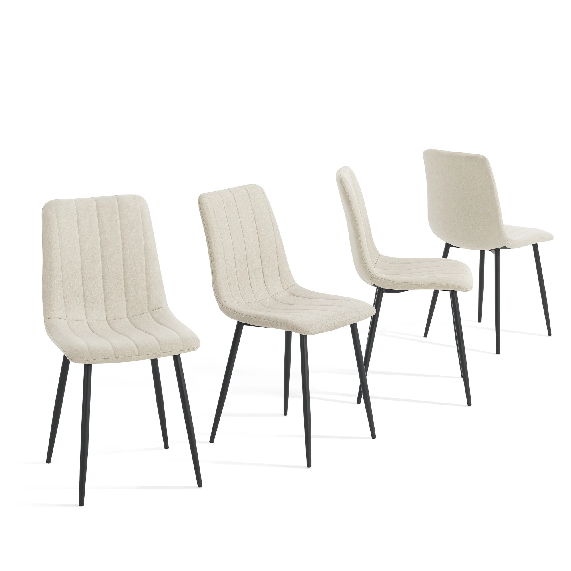 Eetkamerstoel set van 4 Elsern 89x43x52 cm [en.casa]