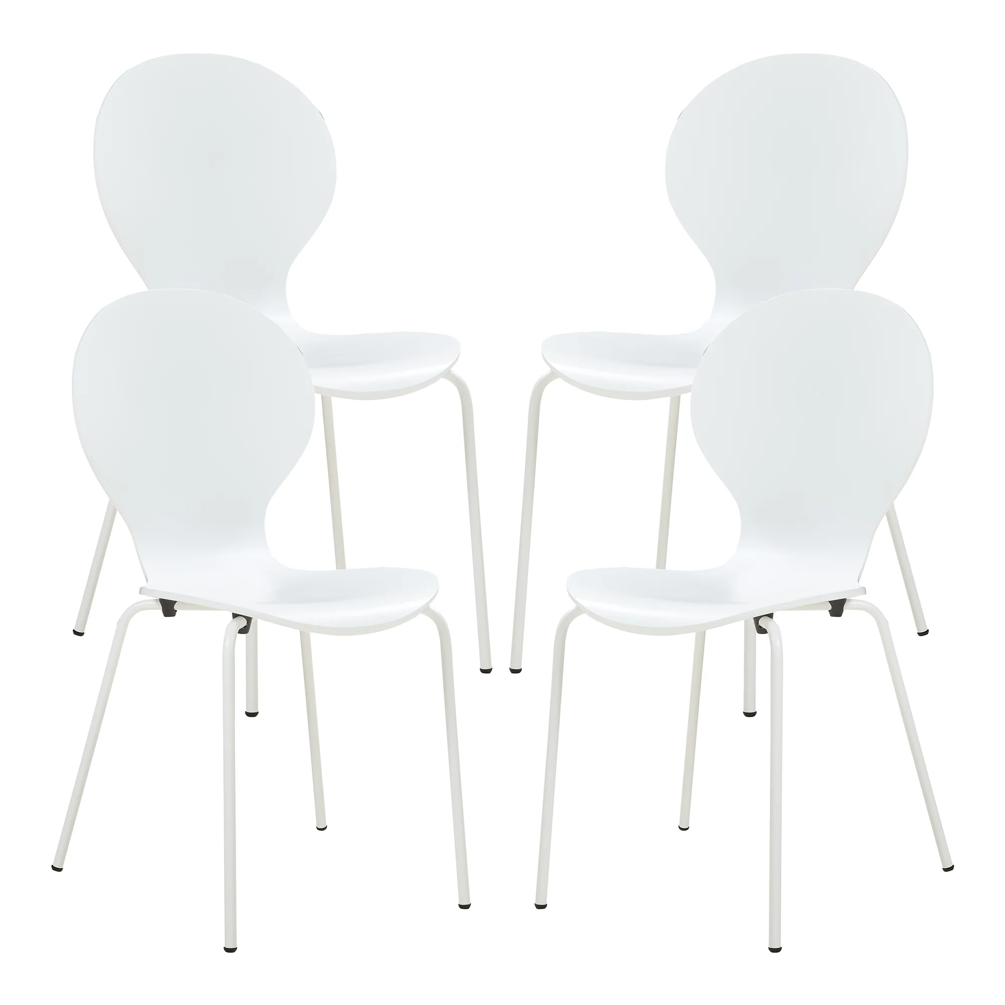 Eetkamerstoel Etne 85x48x50 cm set van 4 [en.casa]