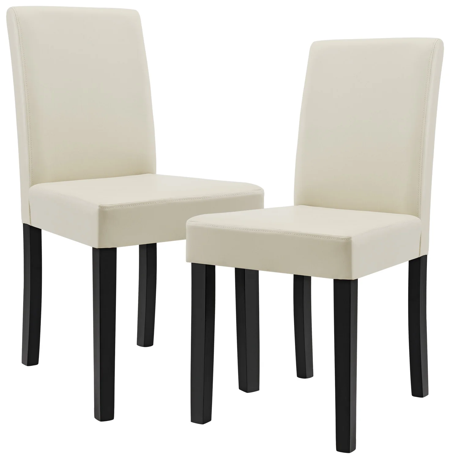 Eetkamerstoel set van 2 Hamburg 2-delig eetkamerstoelen set kunstleer [en.casa] - Image 2