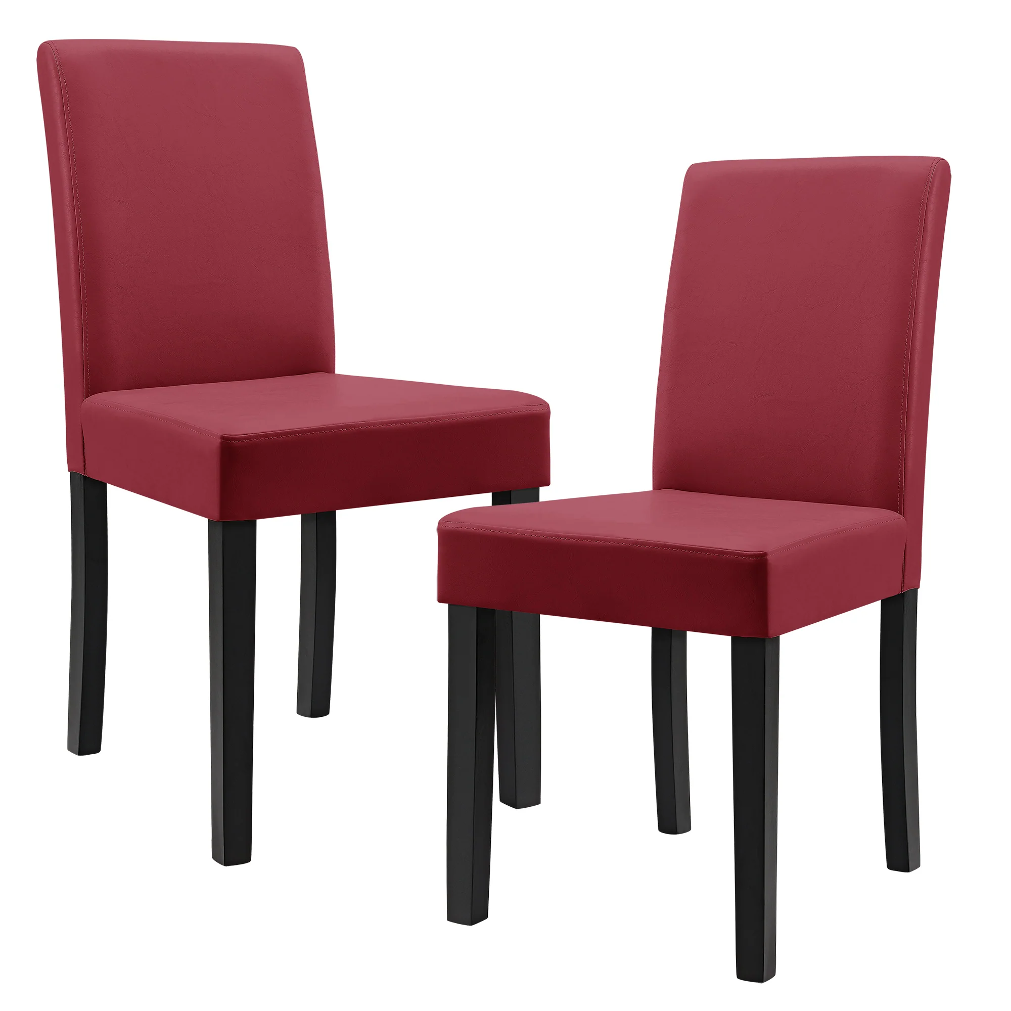 Eetkamerstoel set van 2 Hamburg 2-delig eetkamerstoelen set kunstleer [en.casa] - Image 5