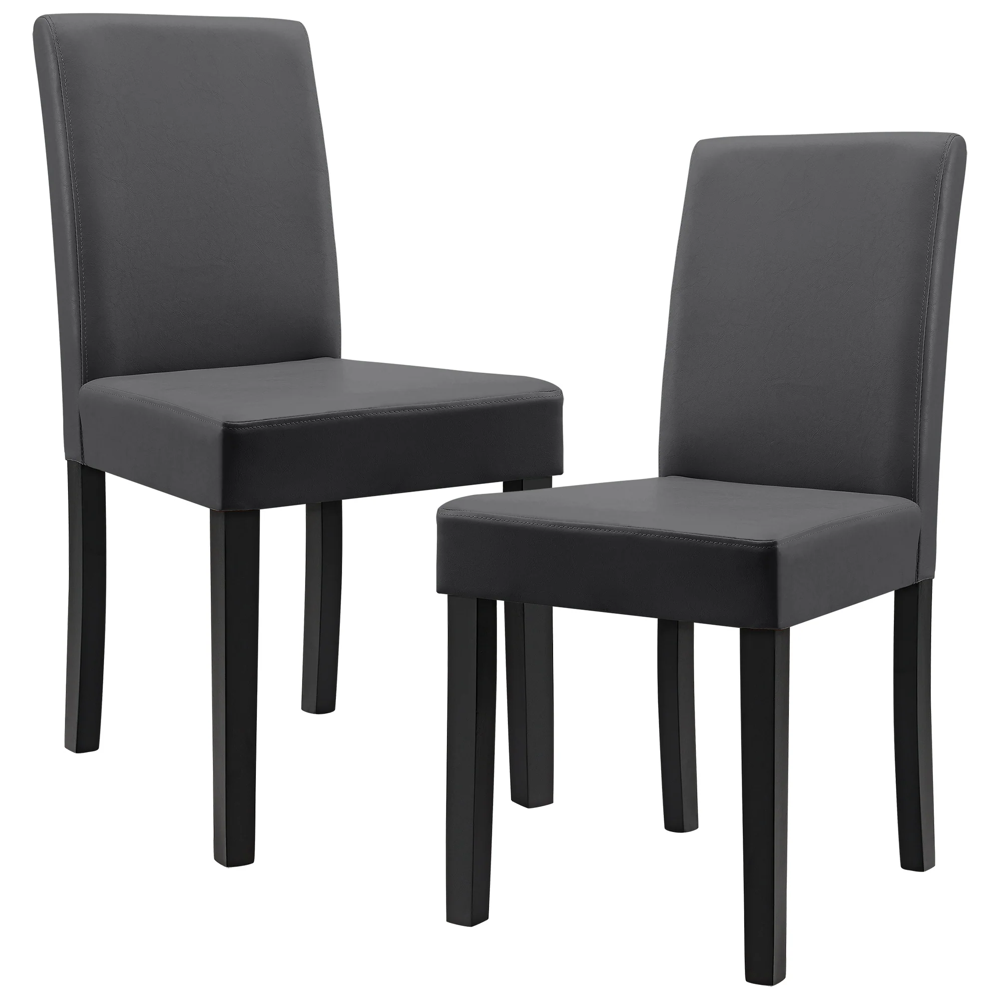 Eetkamerstoel set van 2 Hamburg 2-delig eetkamerstoelen set kunstleer [en.casa] - Image 6