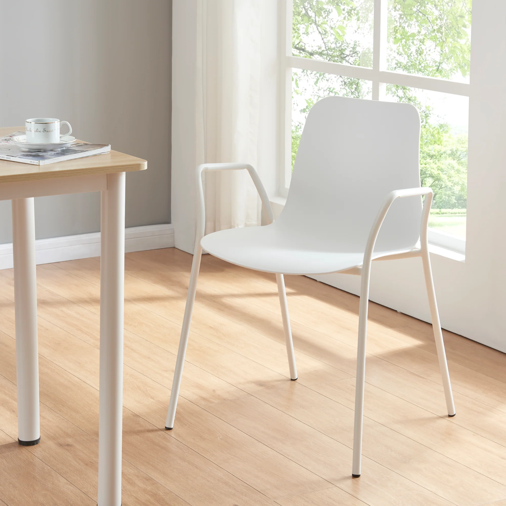 [en.casa] Eetkamerstoel set van 2 Kankaanpää 80x57,5x52 cm - 2 varianten