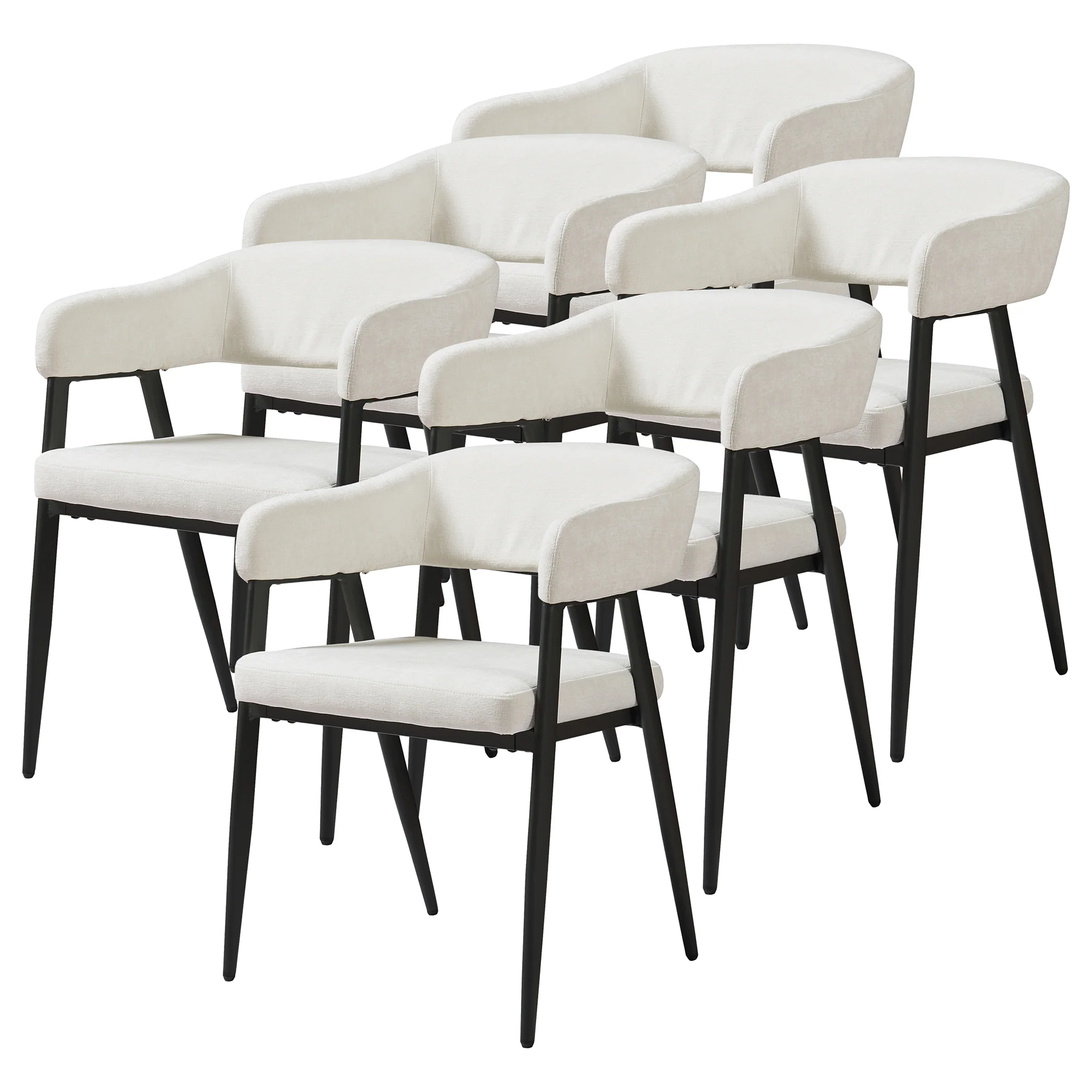 Eetkamerstoel Kohlmand set 77x59x55 cm [en.casa] - Image 2