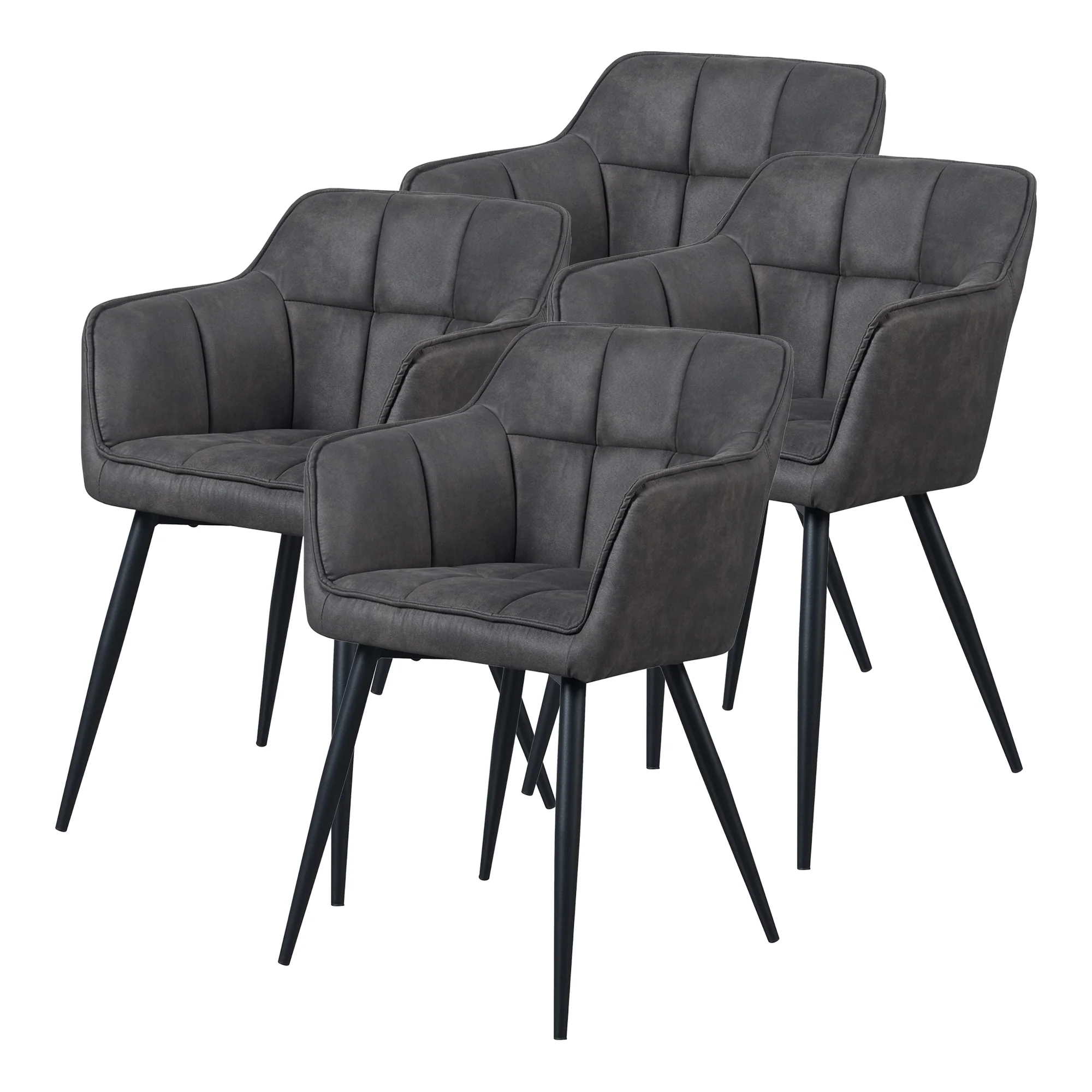 Eetkamerstoelen Birmingham fauteuils 81x57x53 cm [en.casa] - Image 6
