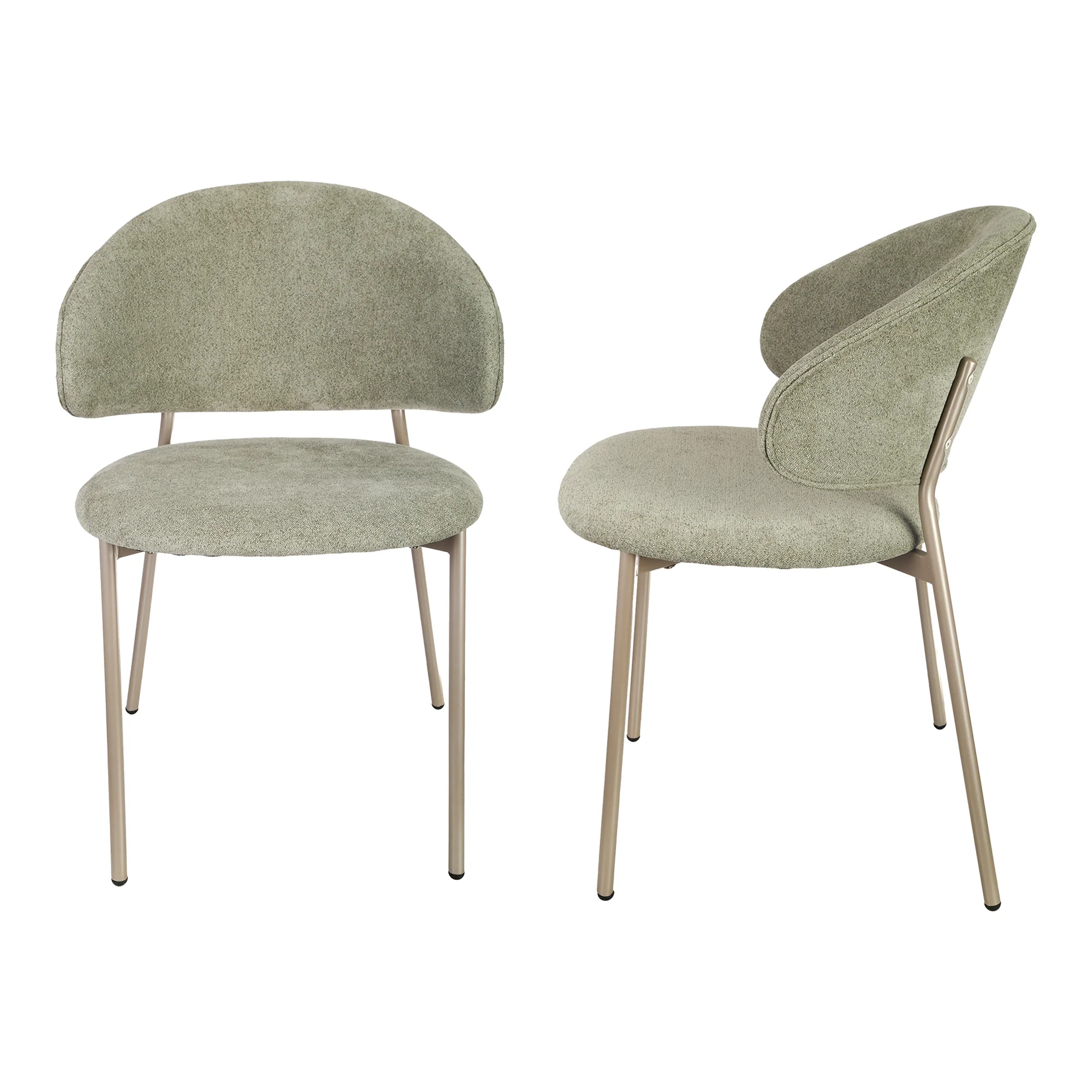 Eetkamerstoel Lipis set 77x53x56 cm groen [en.casa] - Image 2