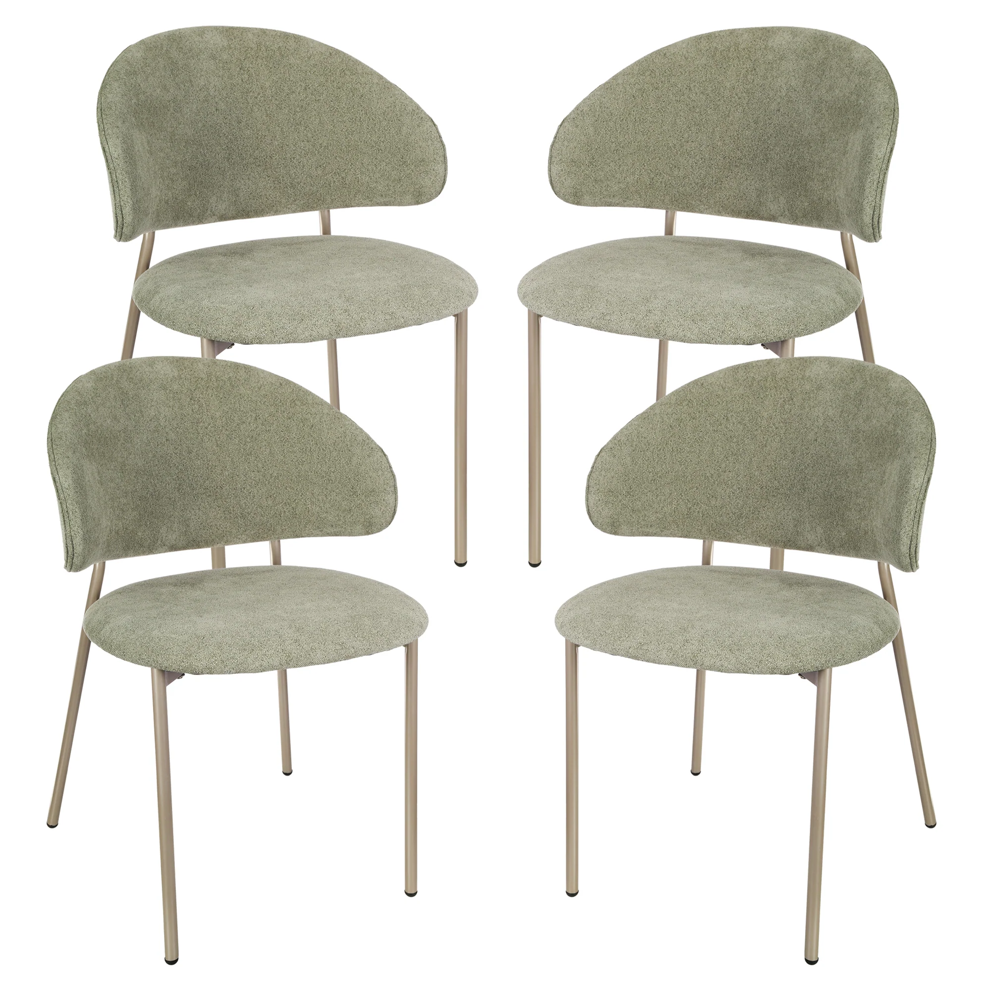 Eetkamerstoel Lipis set 77x53x56 cm groen [en.casa] - Image 3