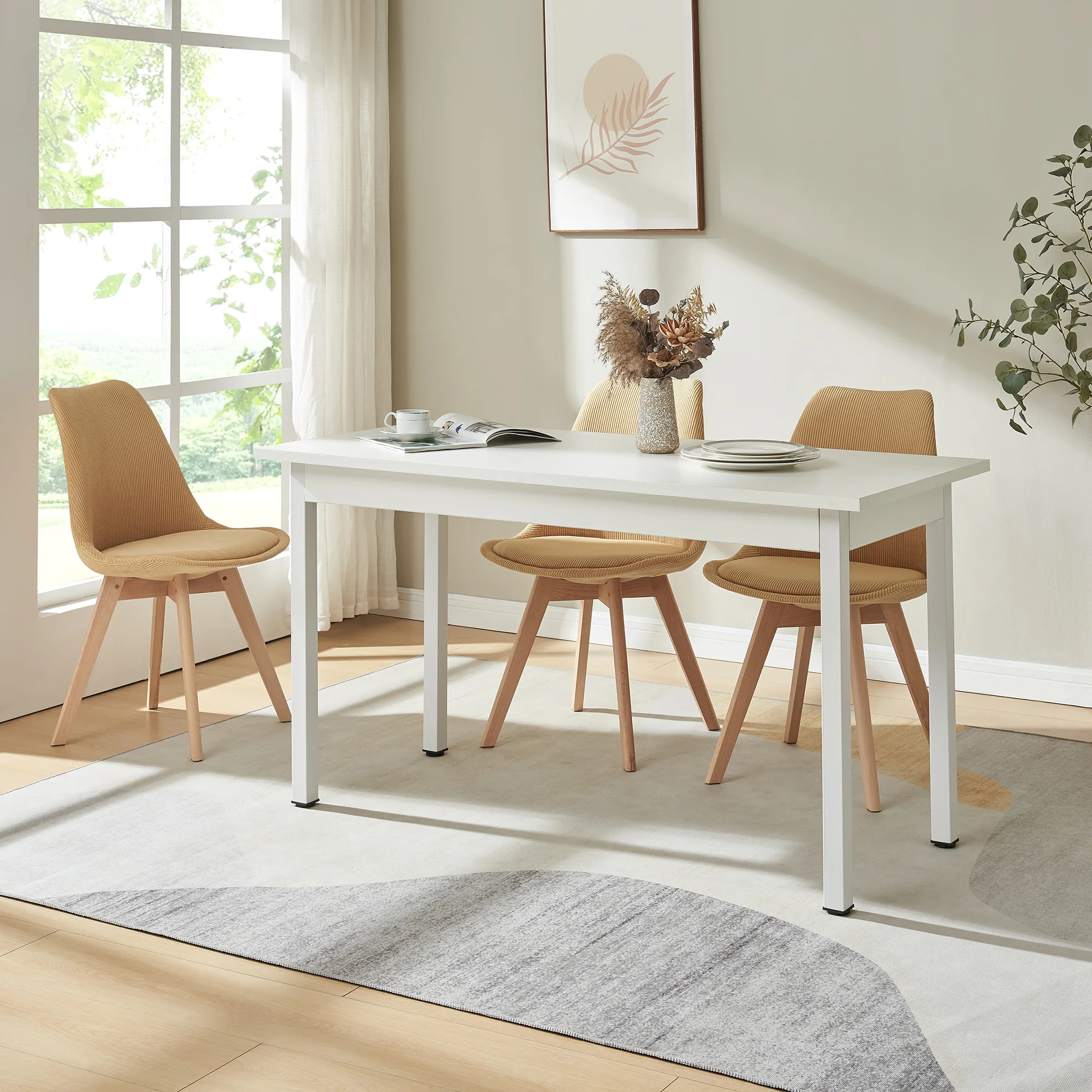 Eettafel Den Haag 140x60x75 cm voor 6 stoelen - verschillende kleuren