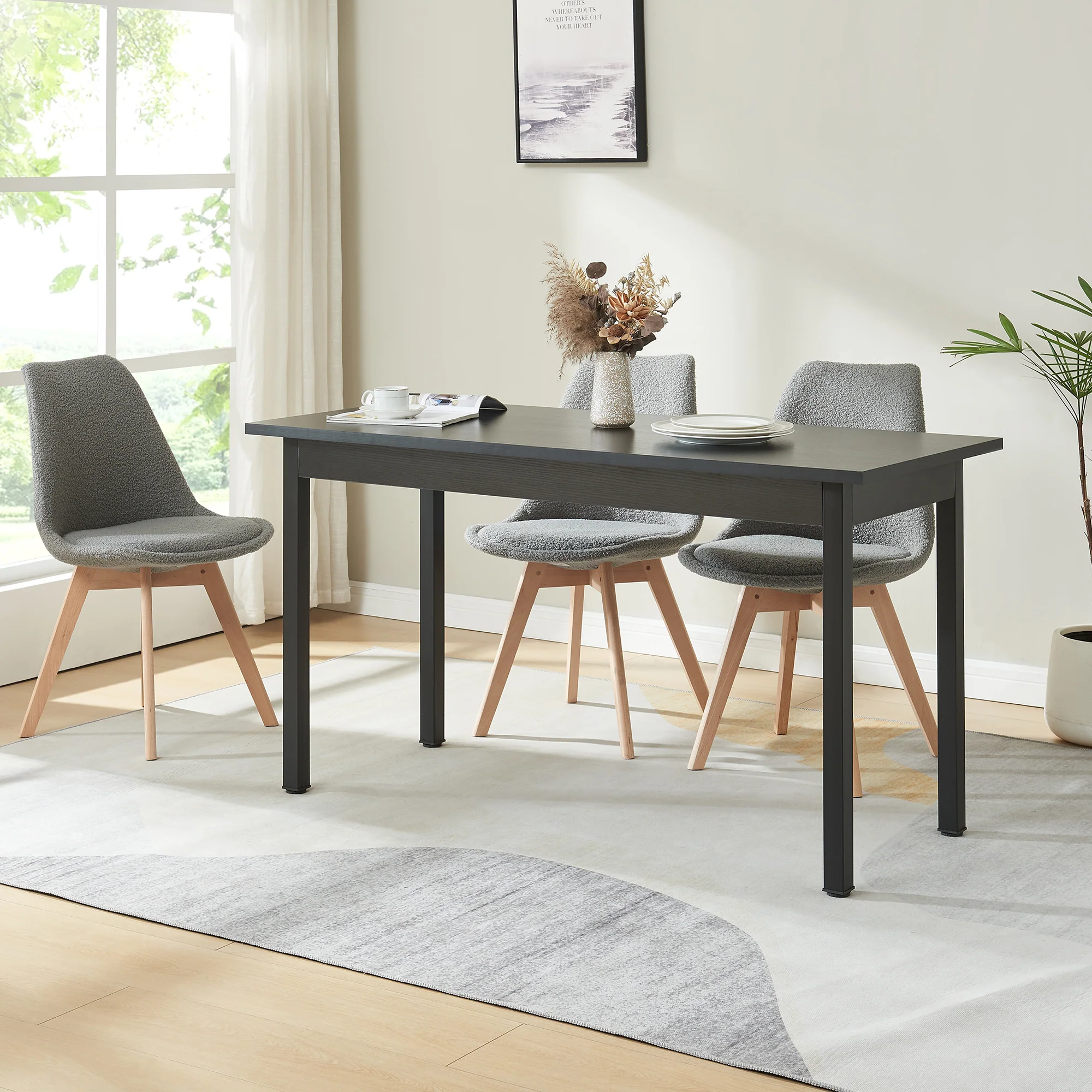 Eettafel Den Haag 140x60x75 cm voor 6 stoelen - verschillende kleuren - Image 2
