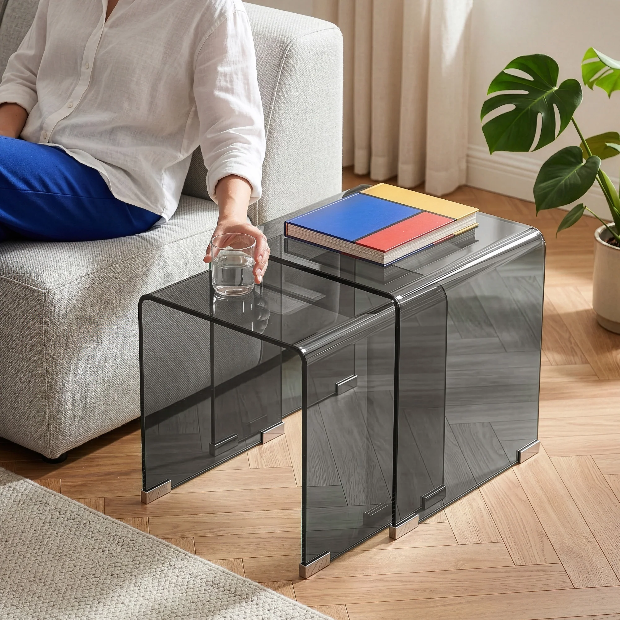 Bijzettafel Kariengem set van 2 [en.casa] - Image 3