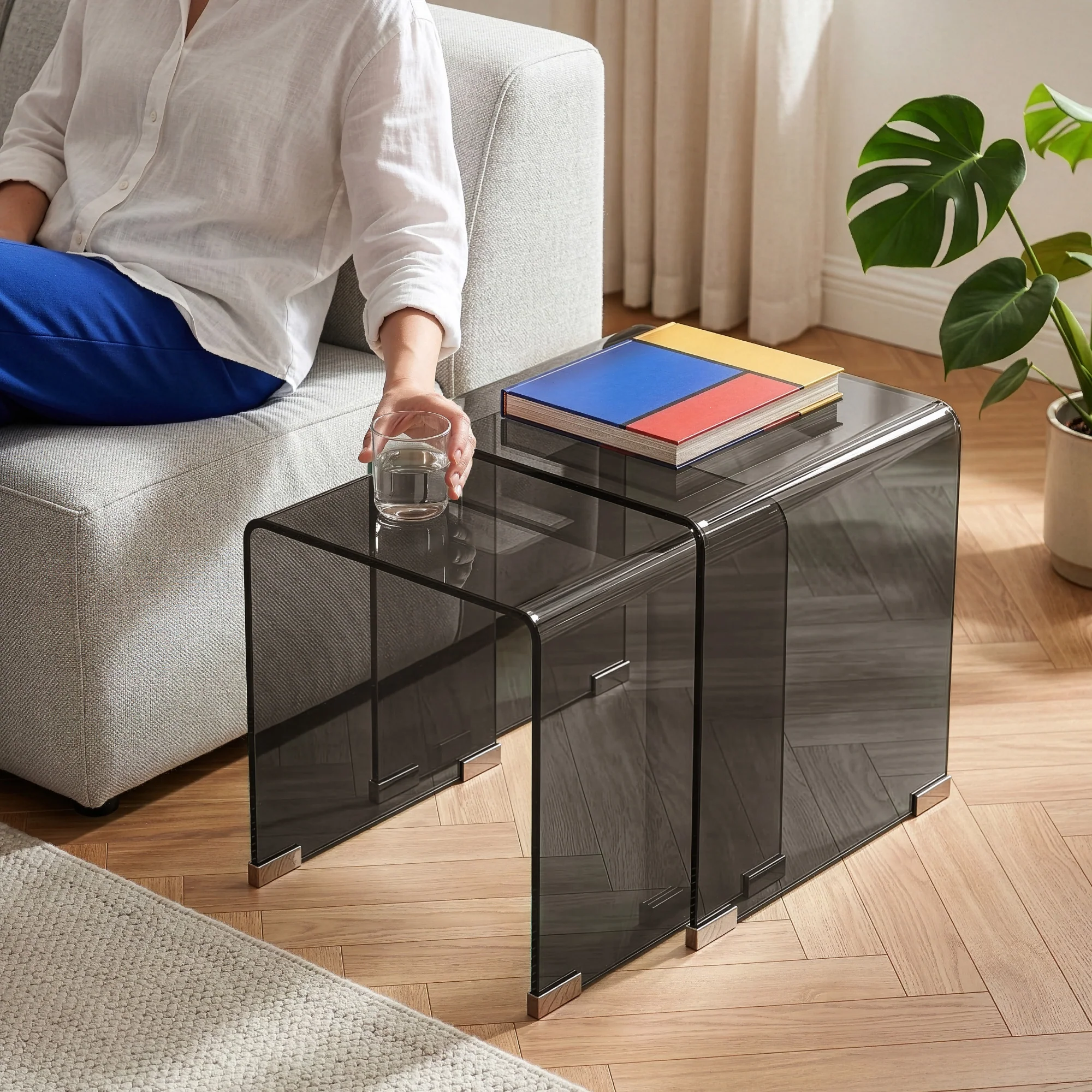 Bijzettafel Kariengem set van 2 [en.casa] - Image 5