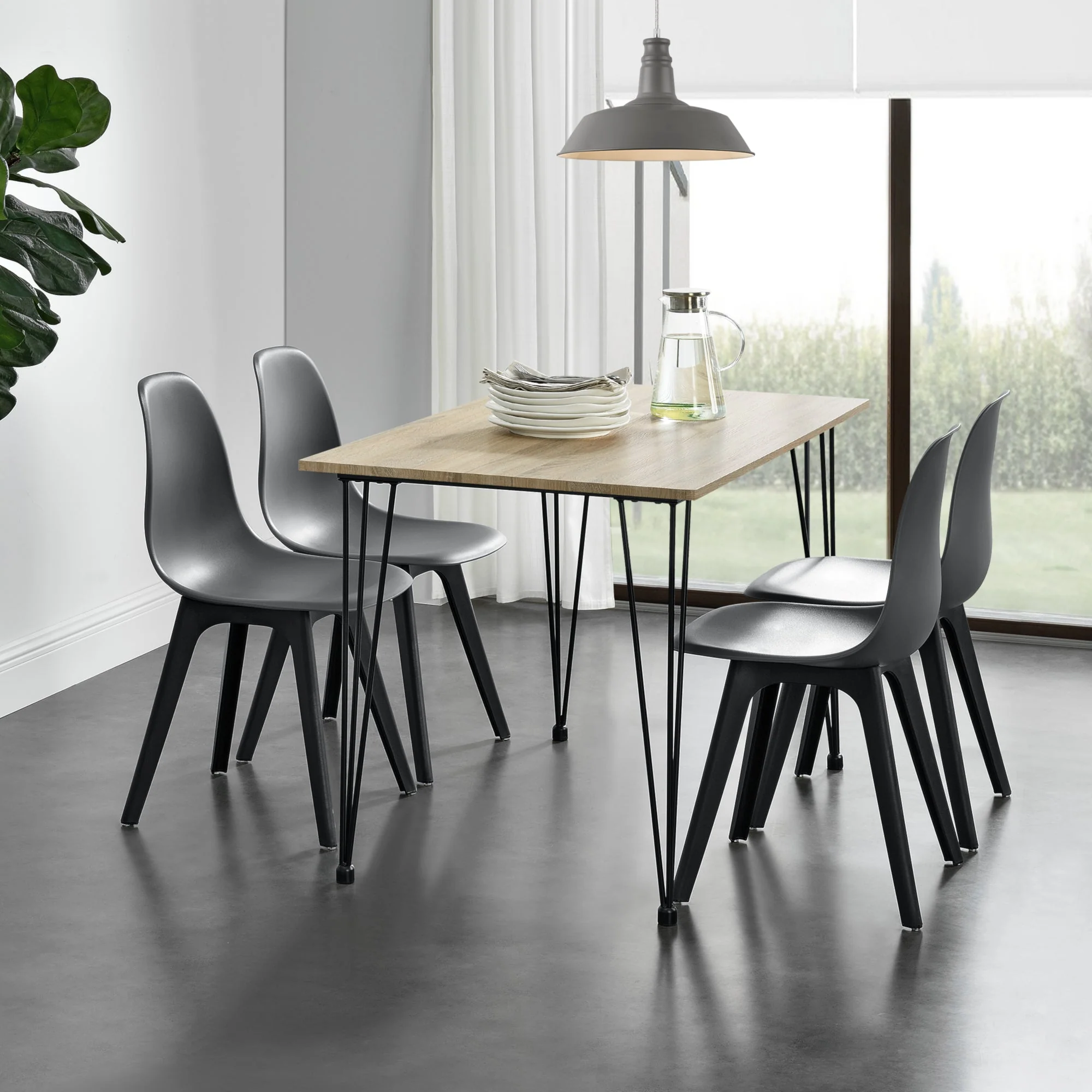 Eettafel Bordeaux 120x70x75 cm MDF en staal - verschillende kleuren - Image 6