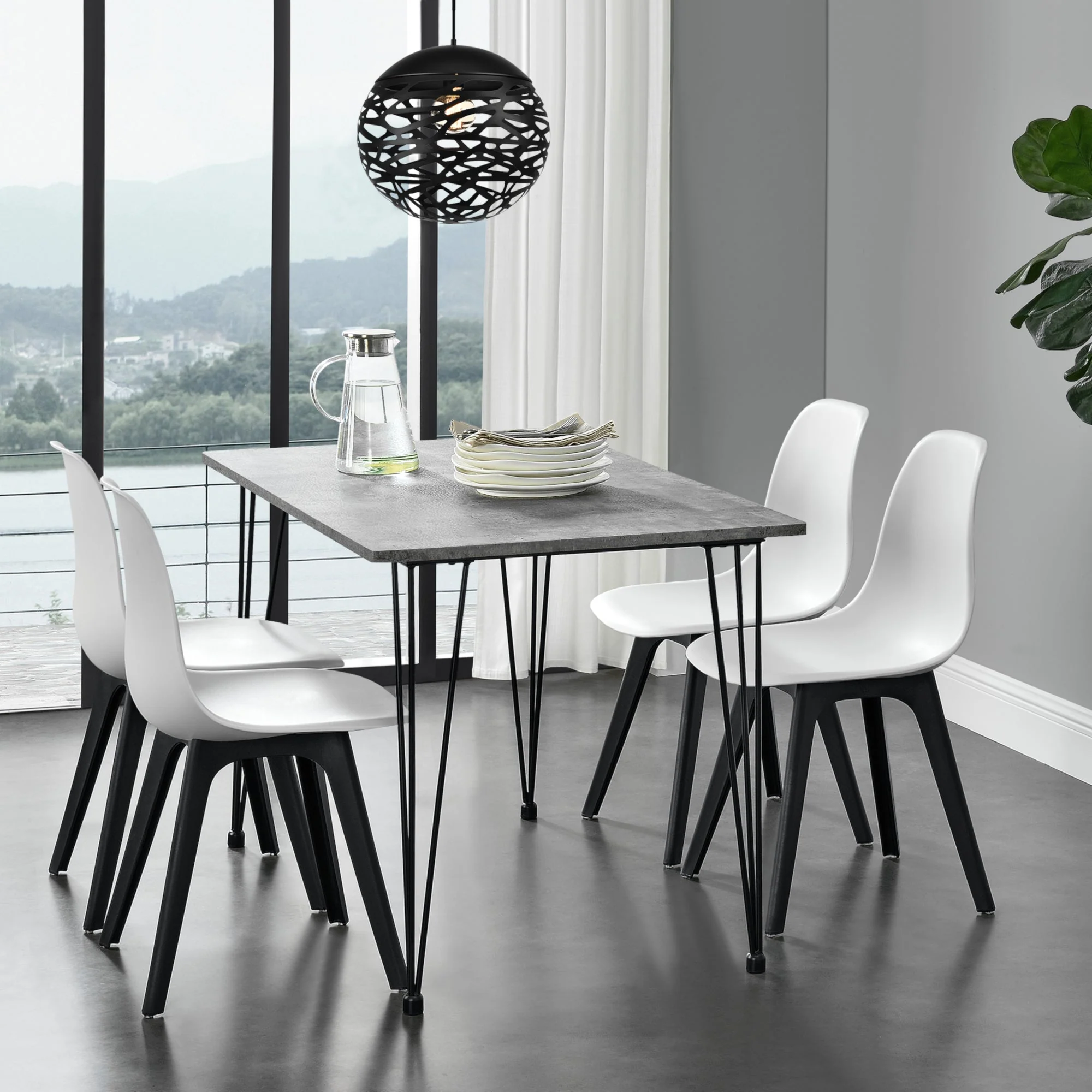 Eettafel Bordeaux 120x70x75 cm MDF en staal - verschillende kleuren - Image 7