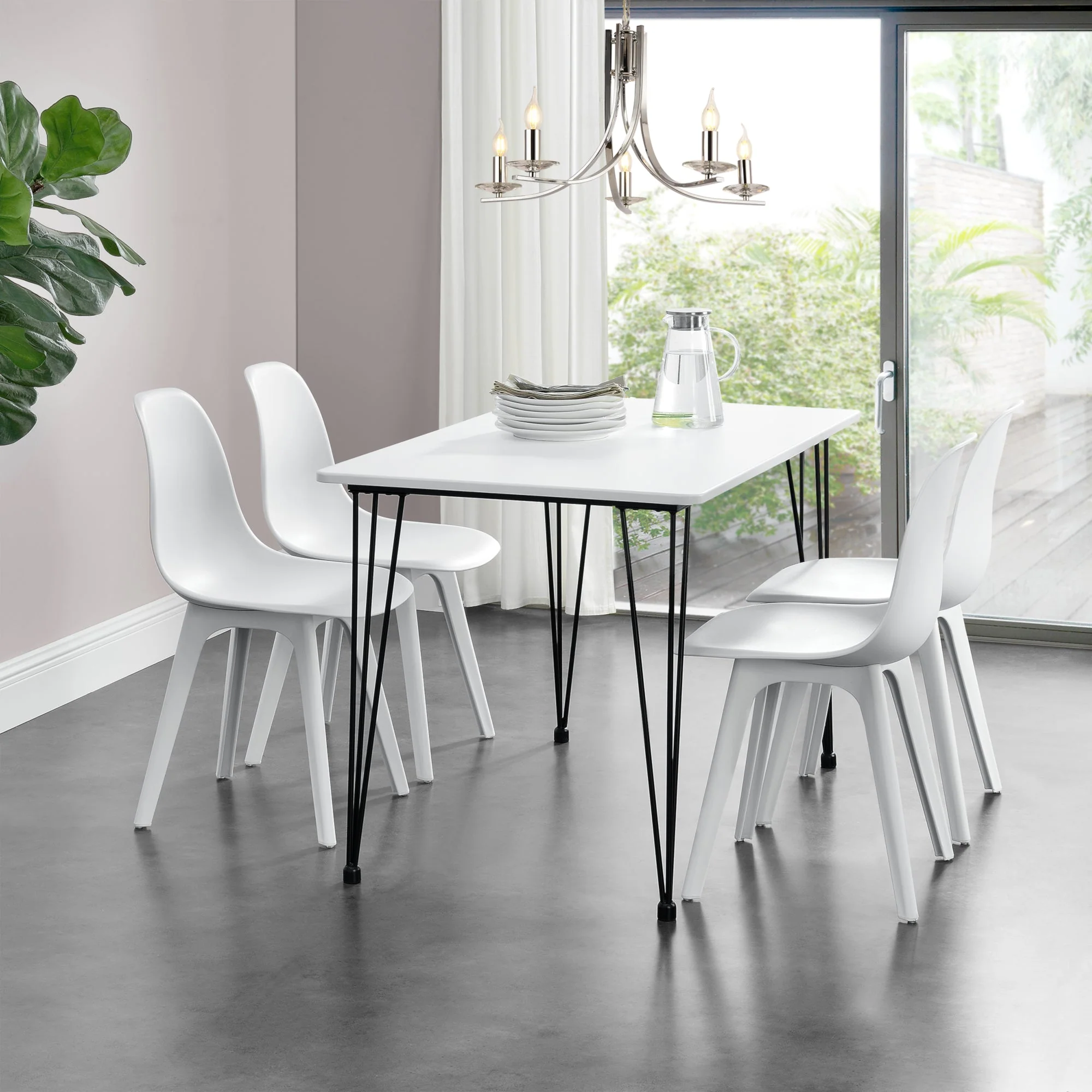 Eettafel Bordeaux 120x70x75 cm MDF en staal - verschillende kleuren - Image 8