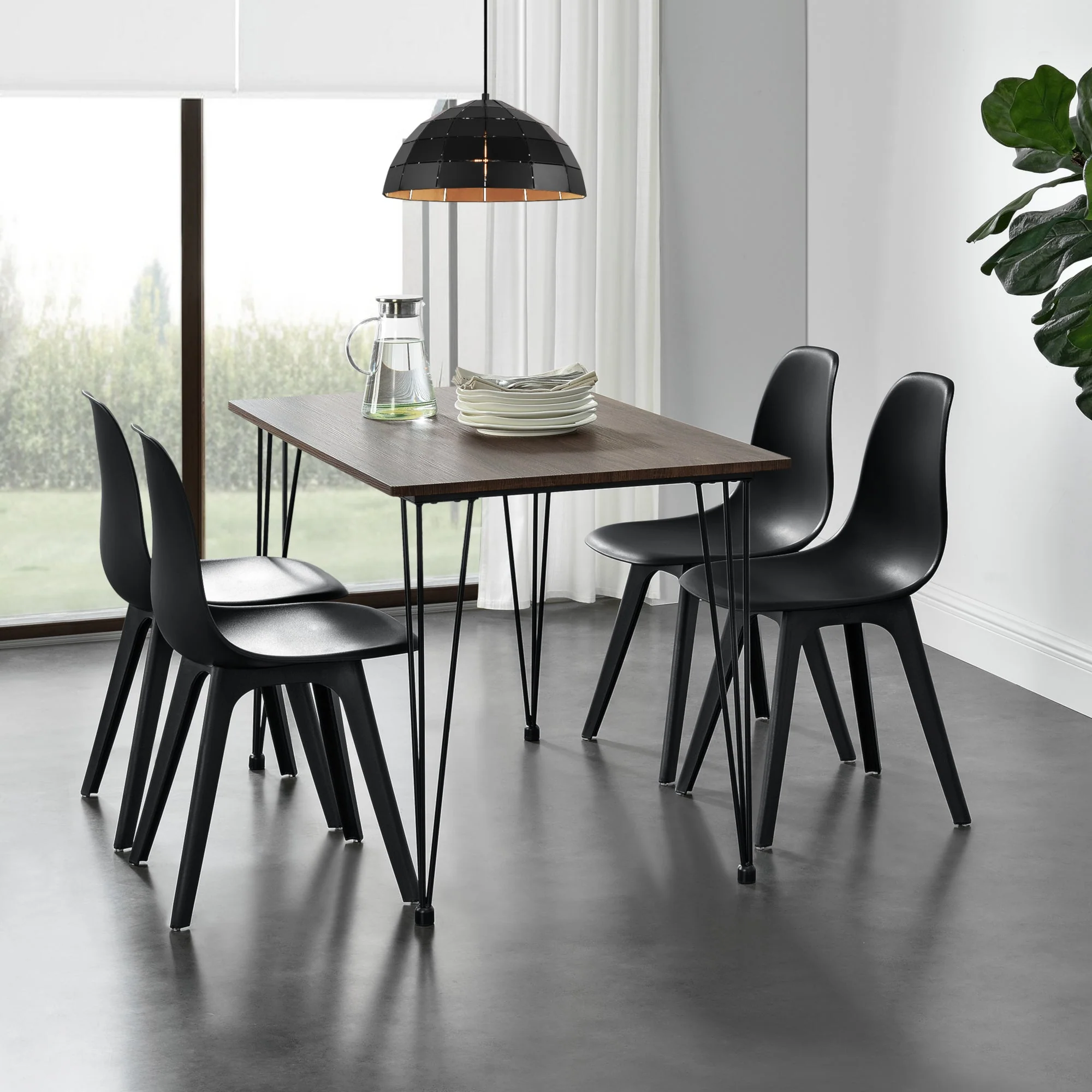 Eettafel Bordeaux 120x70x75 cm MDF en staal - verschillende kleuren - Image 9