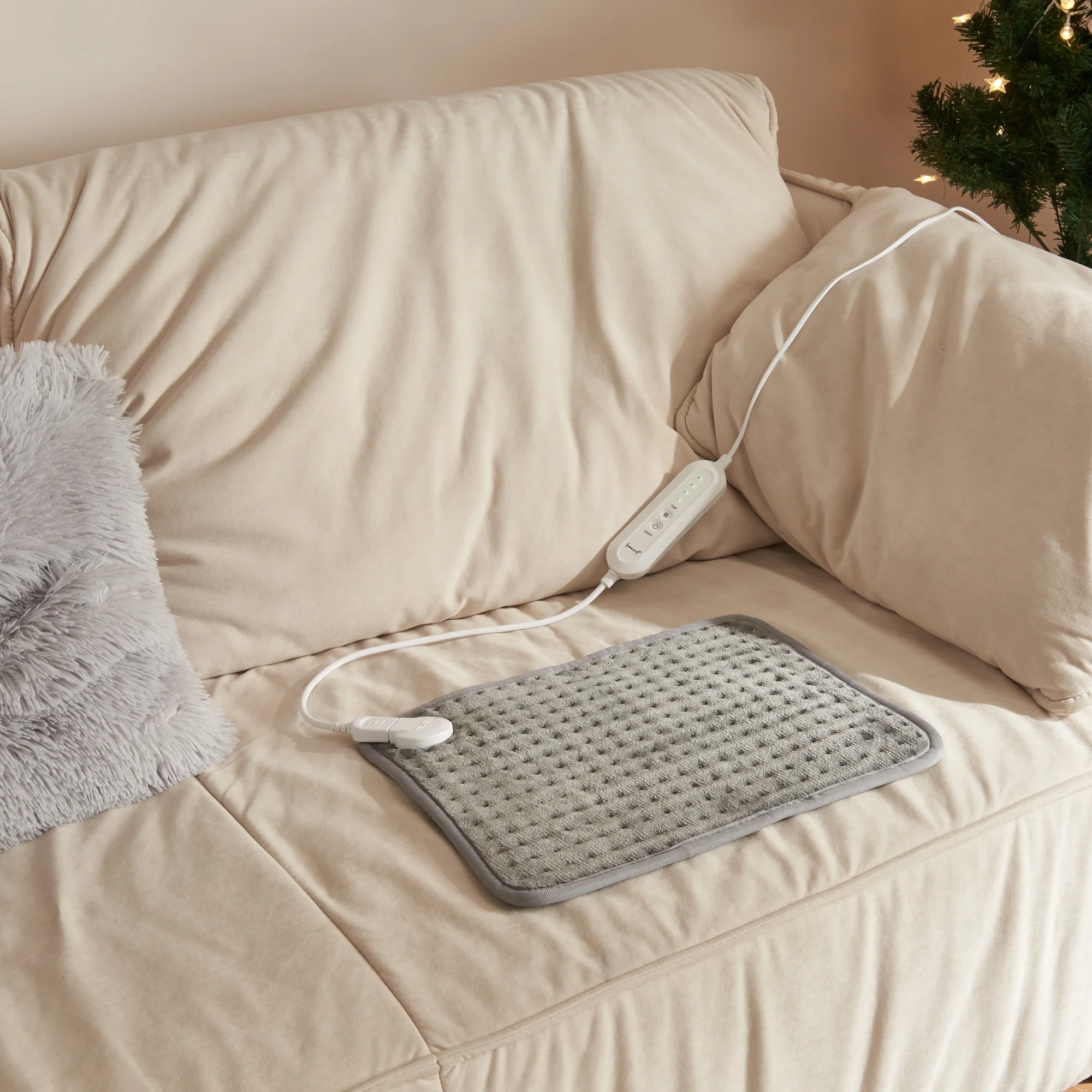 [en.casa] Elektrisch warmtekussen Bella 40x30 cm 80W grijs
