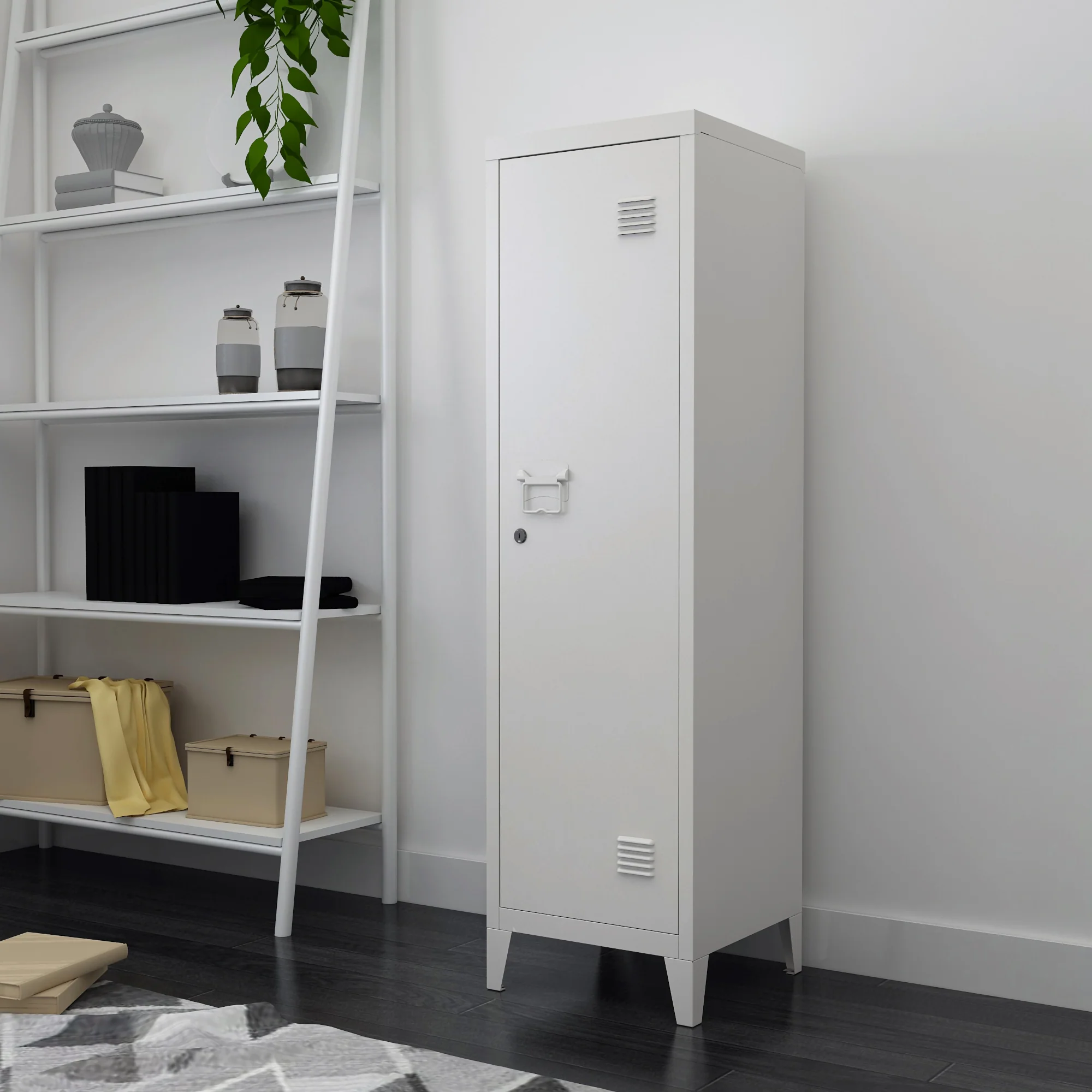 Lockerkast Kurikka metaal 137x38x38 cm [en.casa]