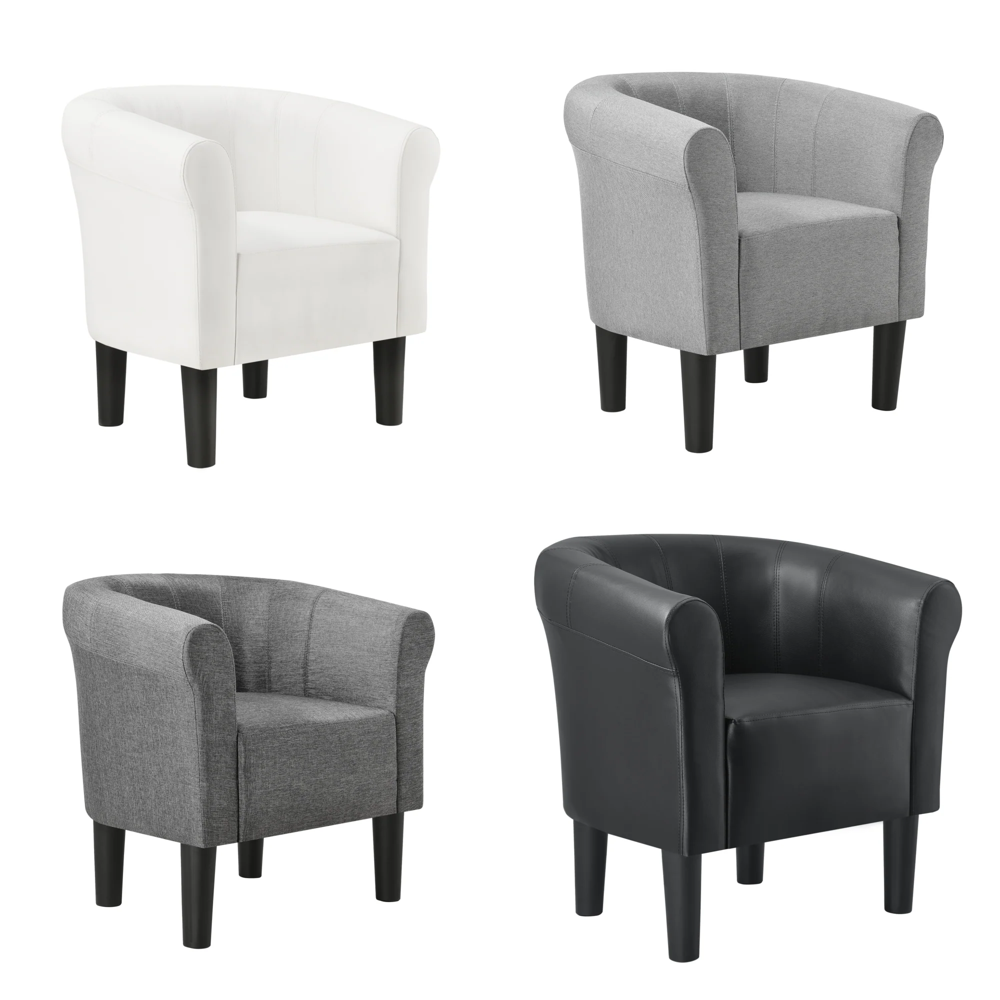Kuipstoel Ariel schelpen fauteuil 70x70x58 cm - verschillende kleuren