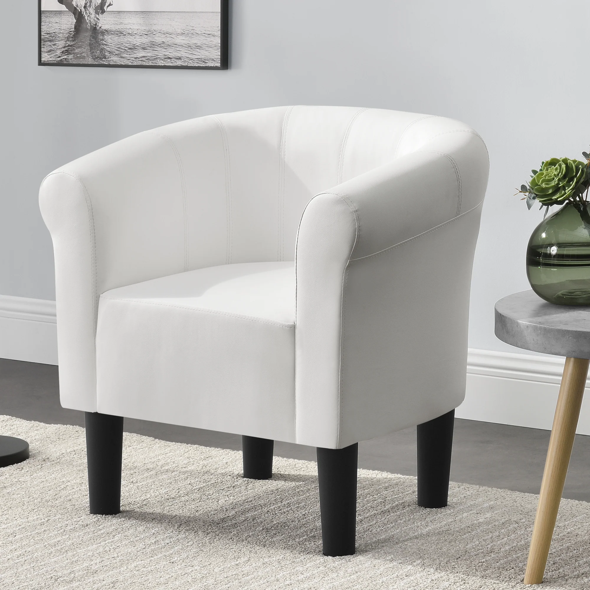 Kuipstoel Ariel schelpen fauteuil 70x70x58 cm - verschillende kleuren - Image 2