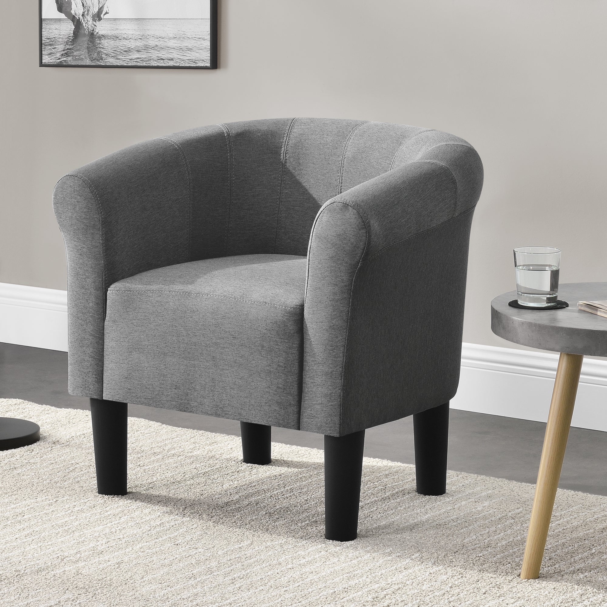 Kuipstoel Ariel schelpen fauteuil 70x70x58 cm - verschillende kleuren - Image 4