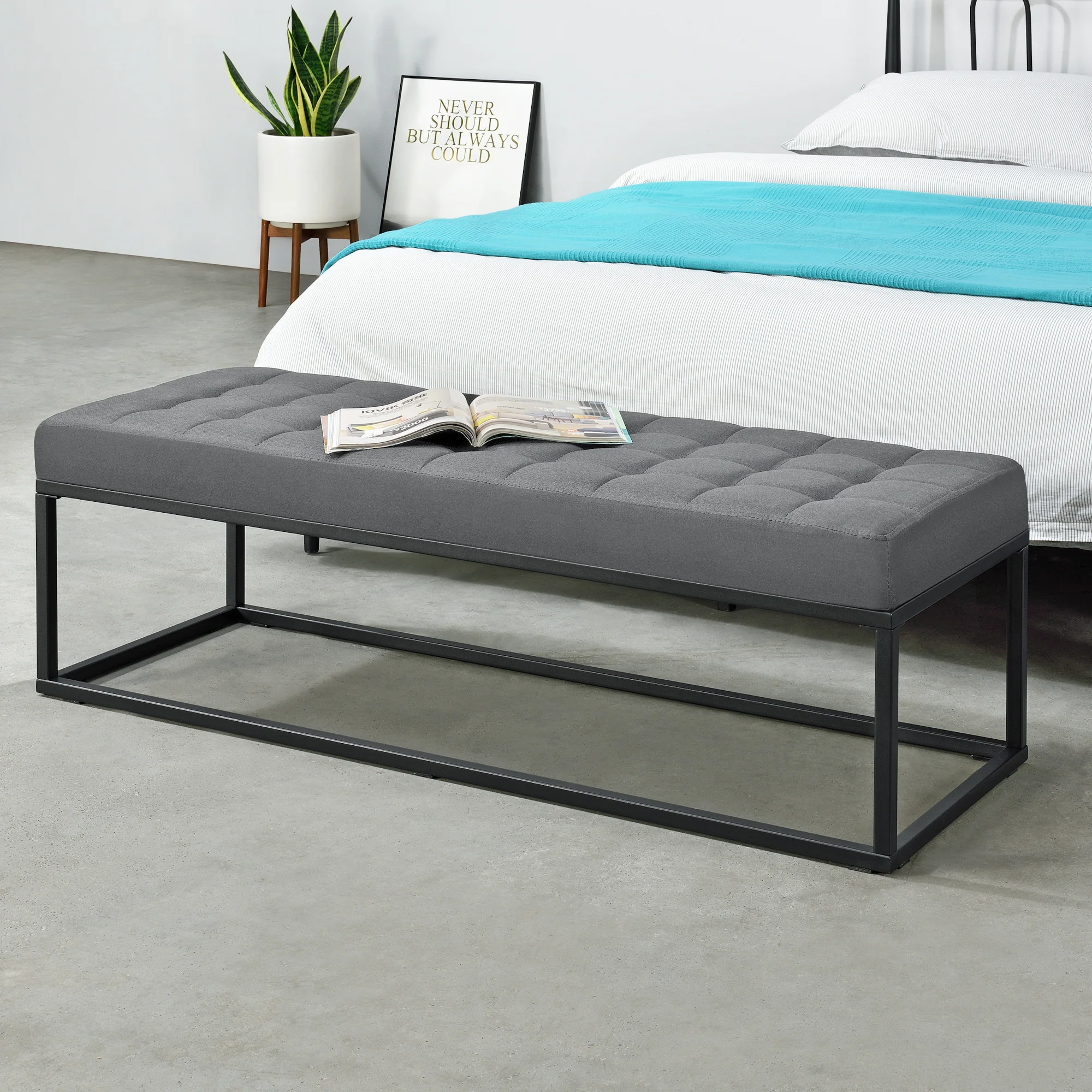 [pro.tec] Halbank bankje stof 120x40x38 cm - 2 varianten - Image 2